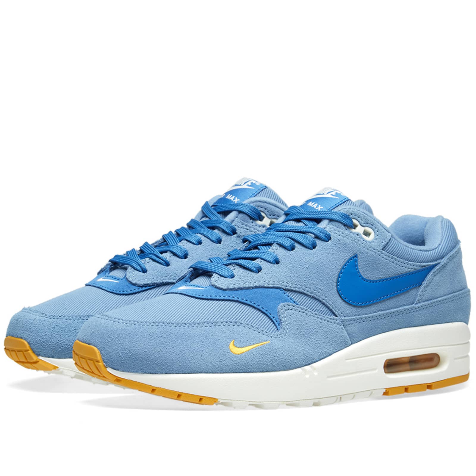 Nike Air Max 1 Premium - Blue, Yellow Ochre & Sail