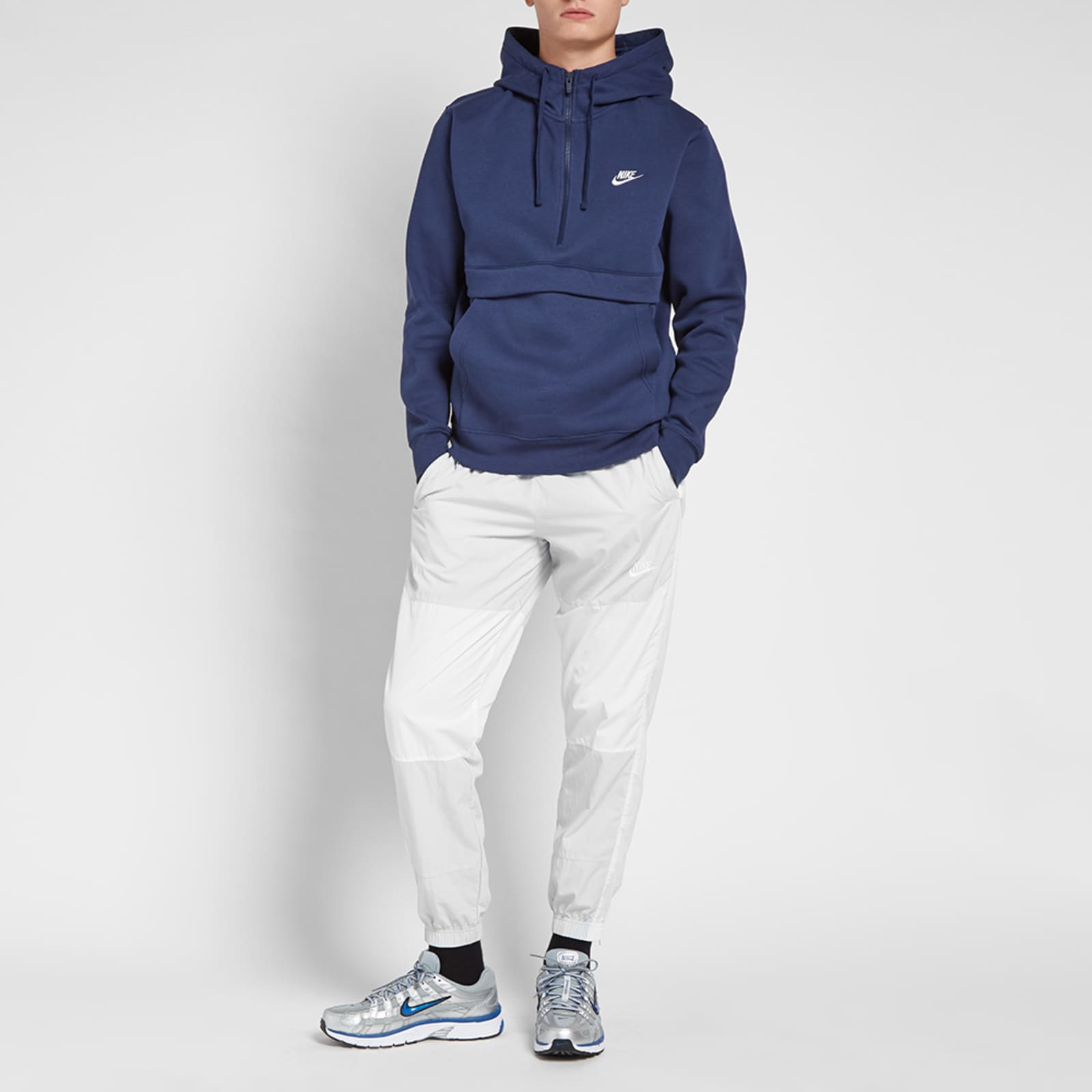 Nike Club Half Zip Hoody - Midnight Navy