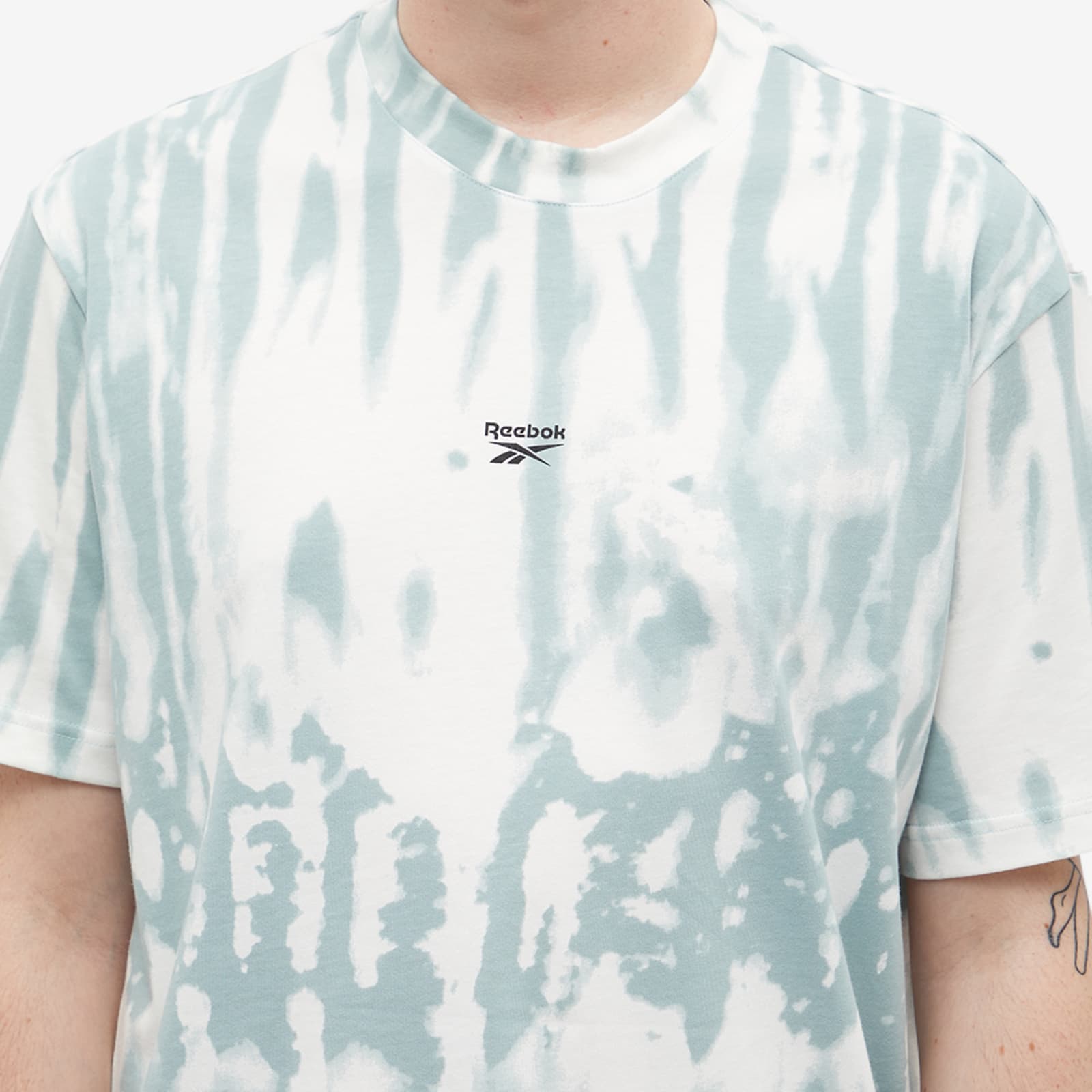 Reebok Tie Dye Logo T-Shirt - Seaside Grey