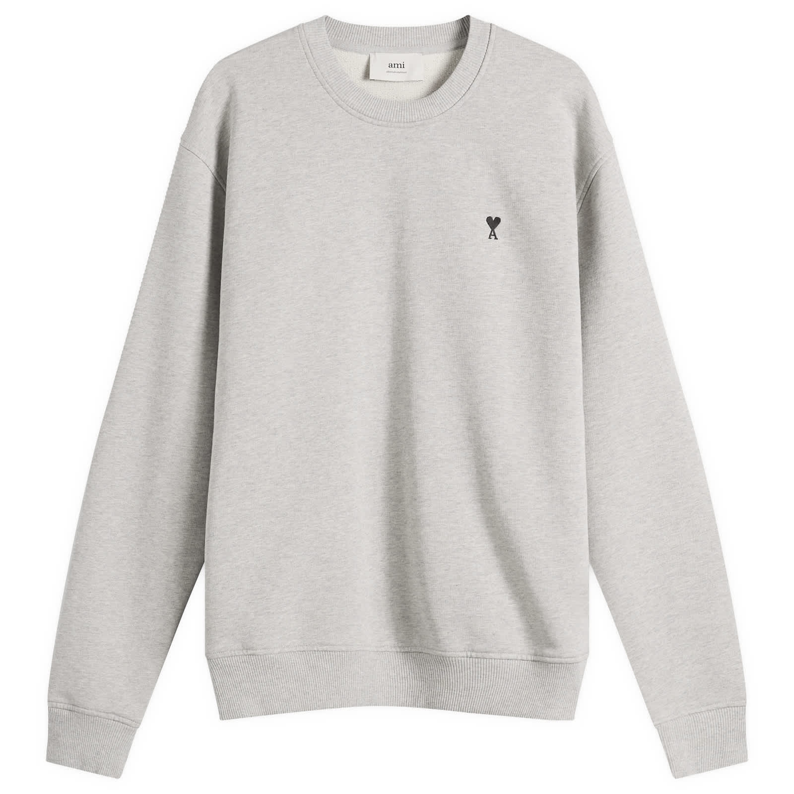 AMI Paris Loopback Light Fleece ADC Sweatshirt - Gris Cendre Chine