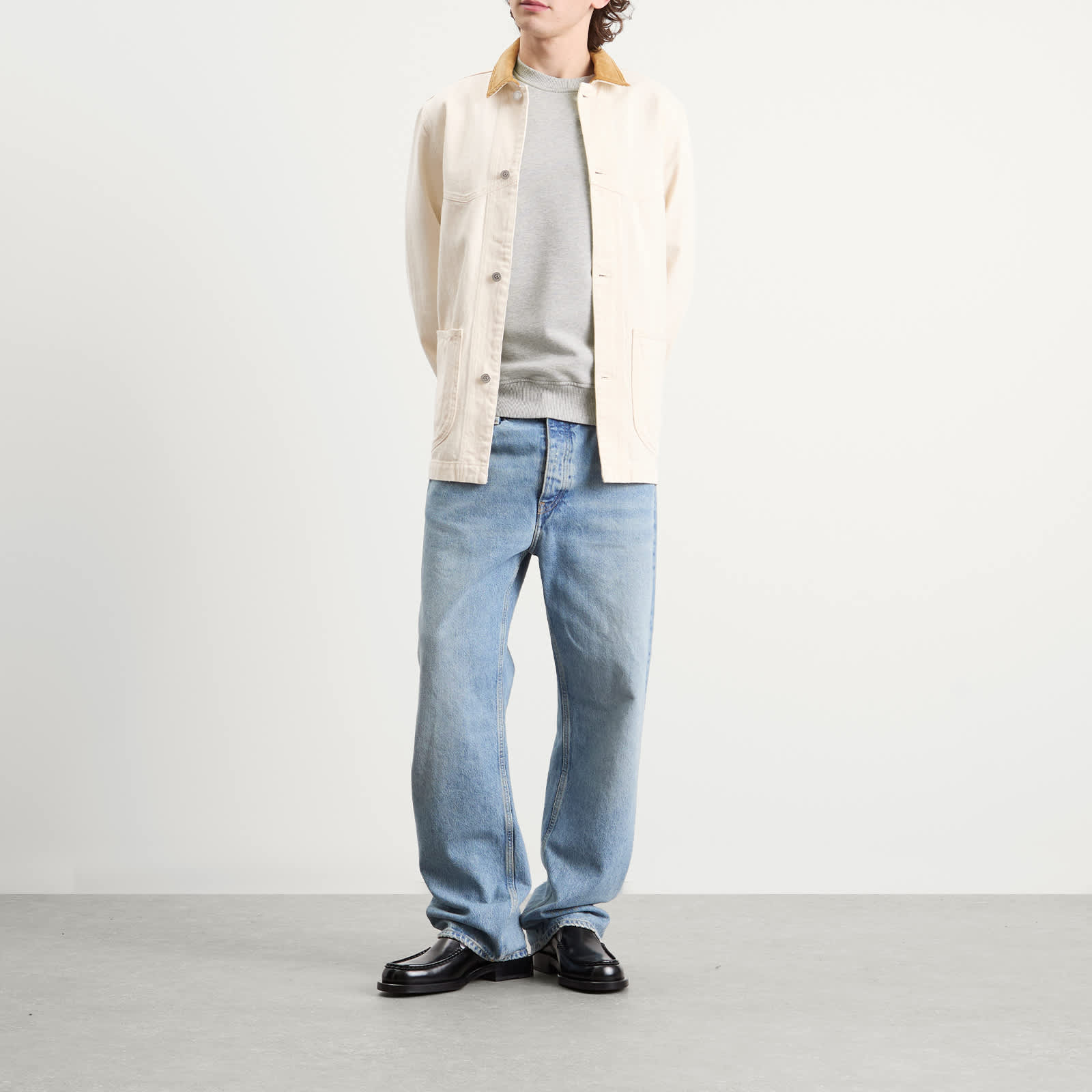 AMI Paris Loopback Light Fleece ADC Sweatshirt - Gris Cendre Chine