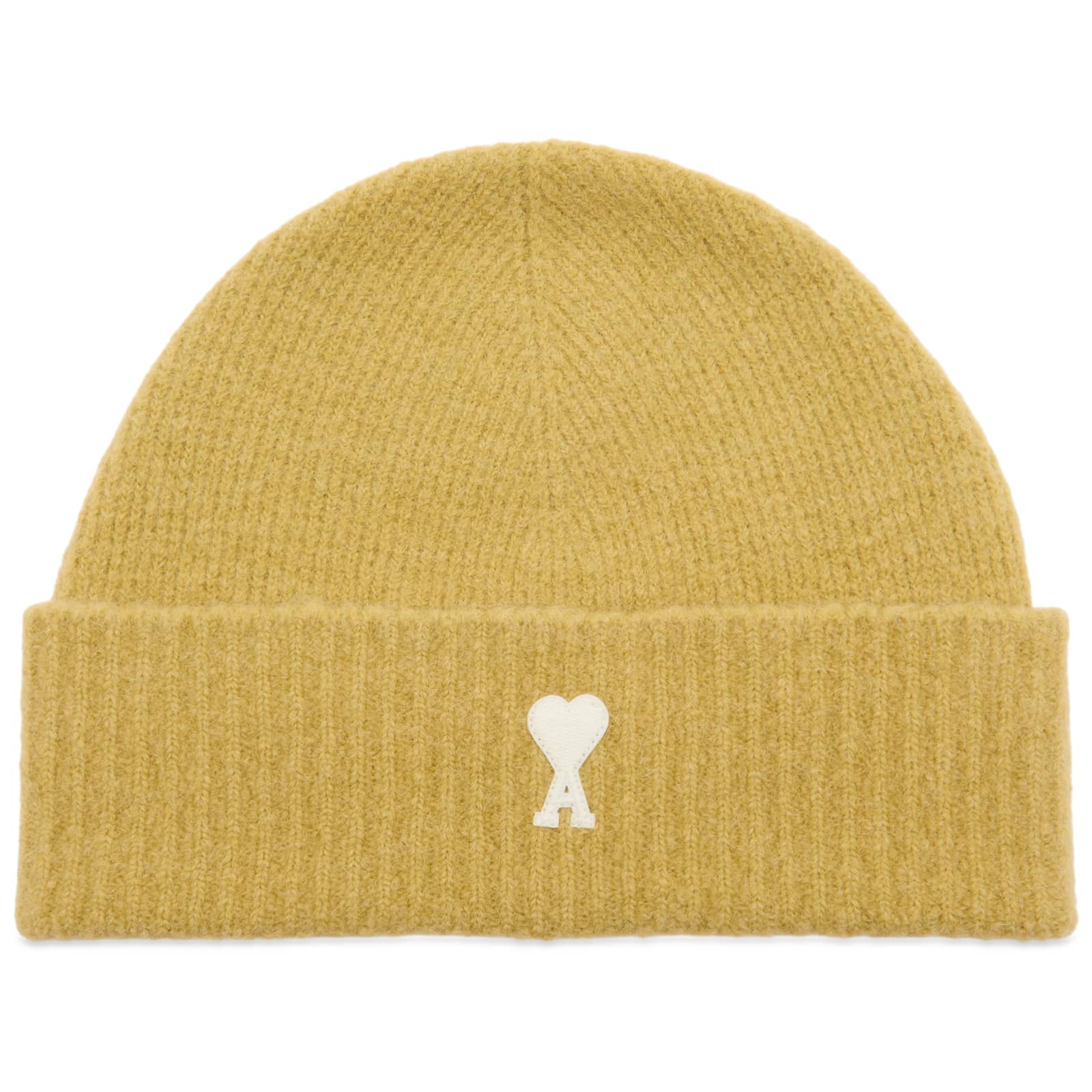 AMI Paris Alpaca Knit Beanie - Anis/Ecru