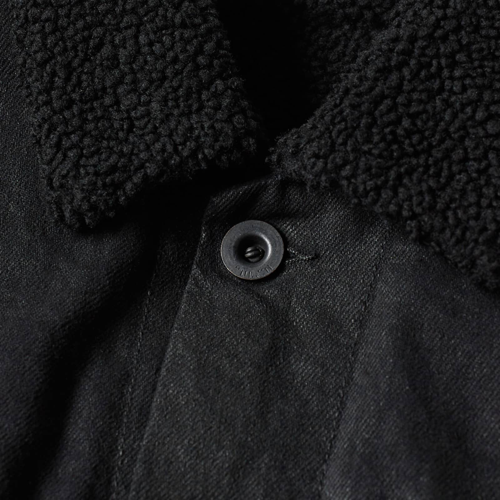 Unravel Project Wax Shearling Denim Jacket Black END.