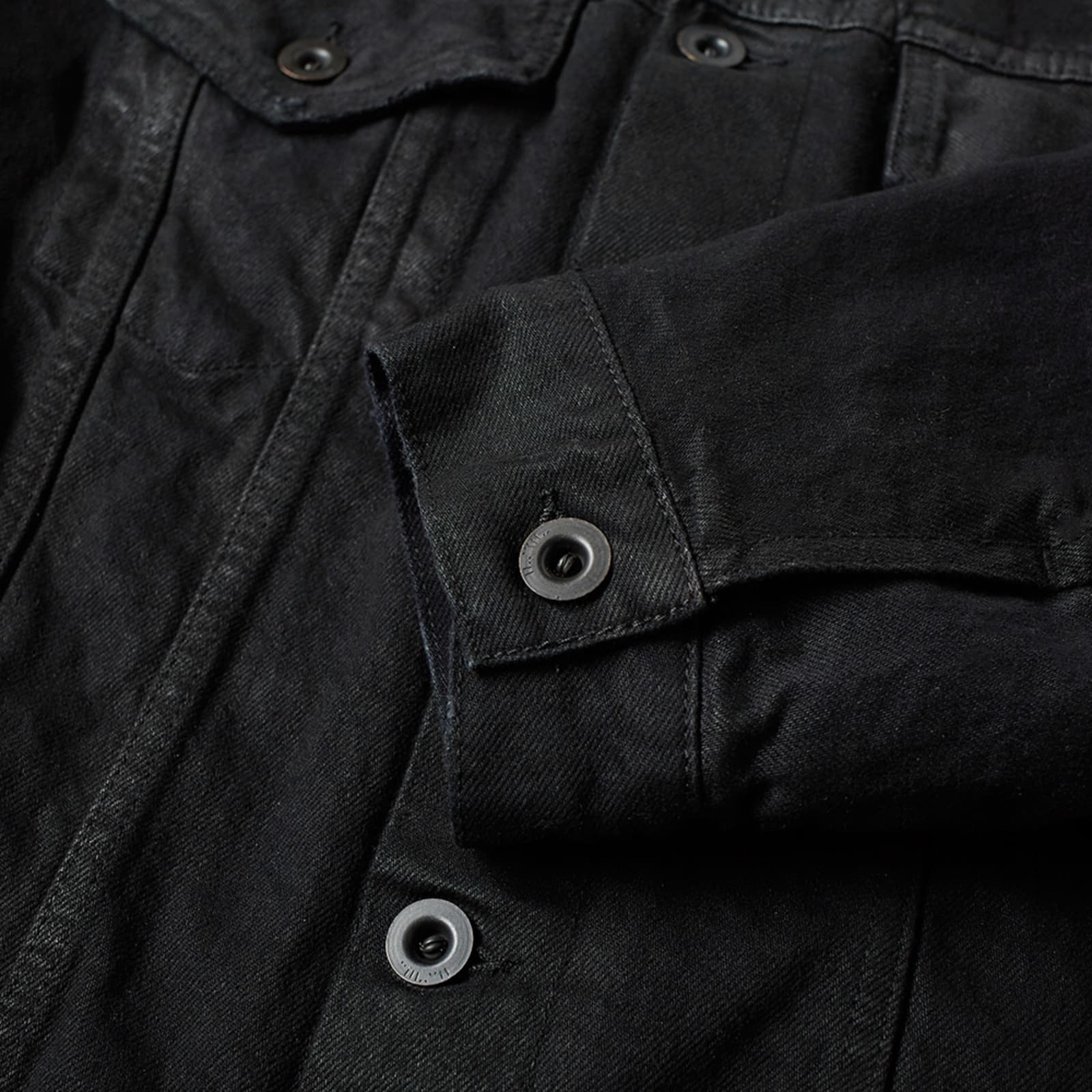 Unravel Project Wax Shearling Denim Jacket Black END.