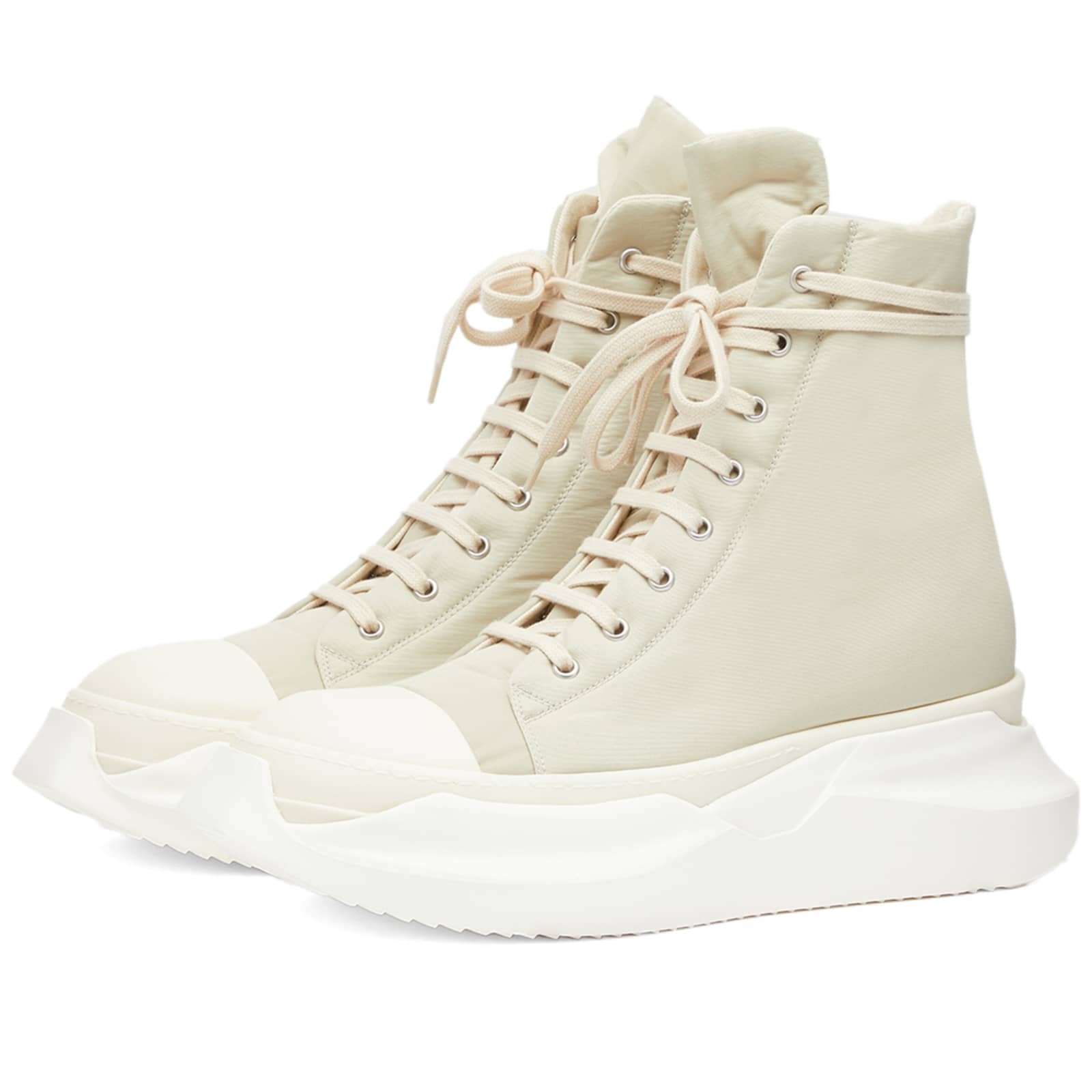 Rick Owens DRKSHDW Abstract Hi Sneaker Pearl & Milk END.