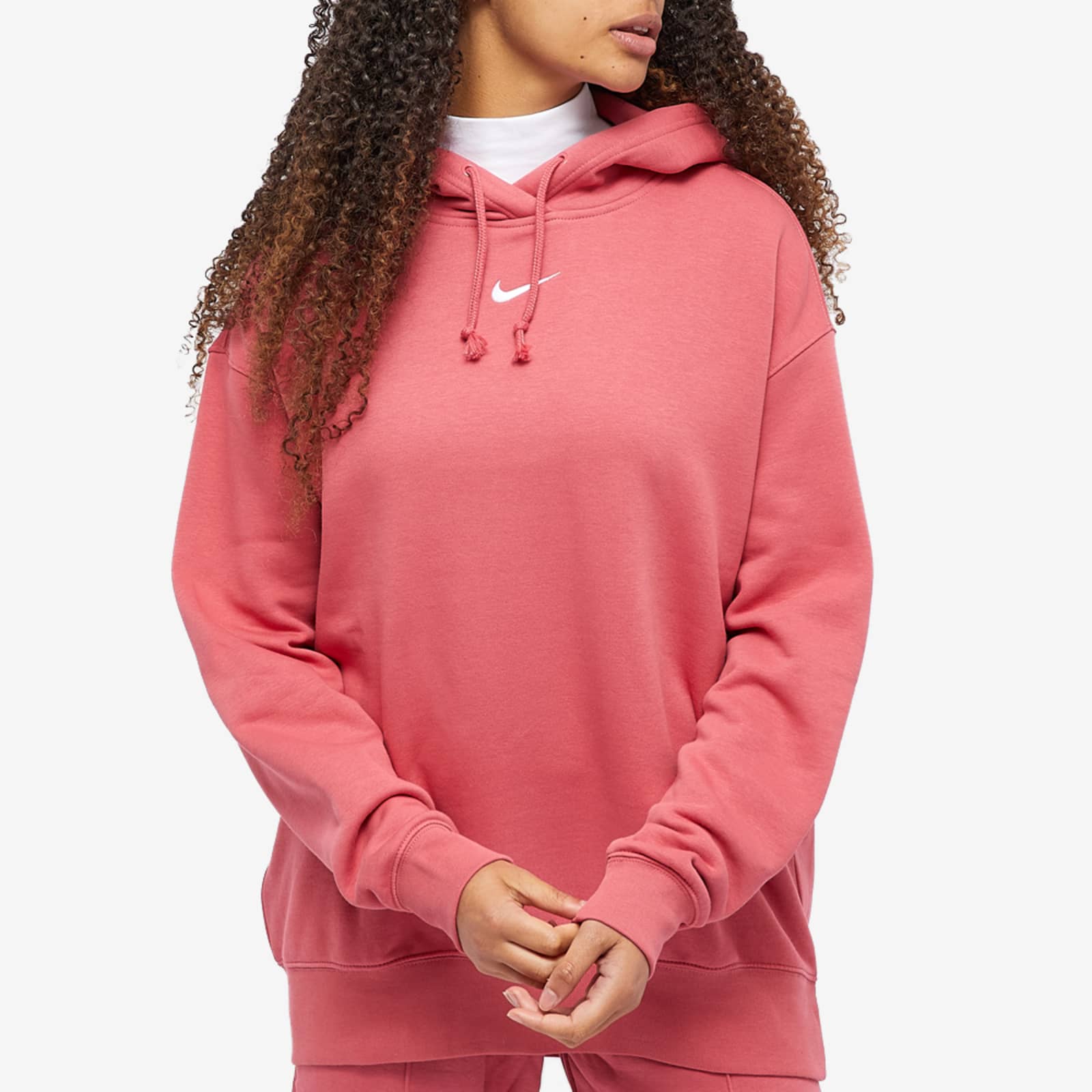 Nike essential hoodie pink Clearance