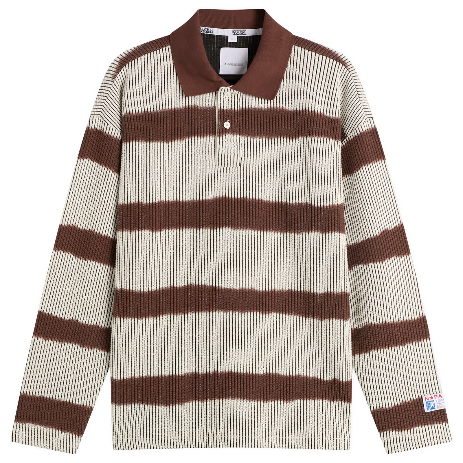 Napapijri x Martine Rose Long Sleeve Polo - Stripe L64