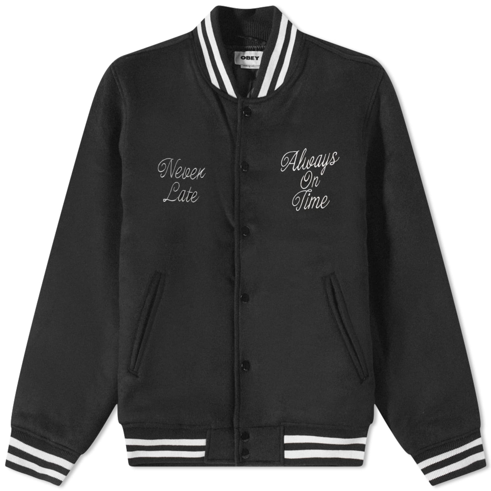 Obey Time Varsity Jacket Black END. (KR)