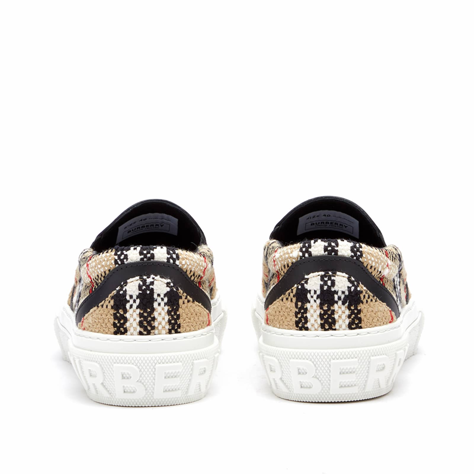 Burberry Curt Checked Slip On Sneaker Archive Beige Check | END. (GB)
