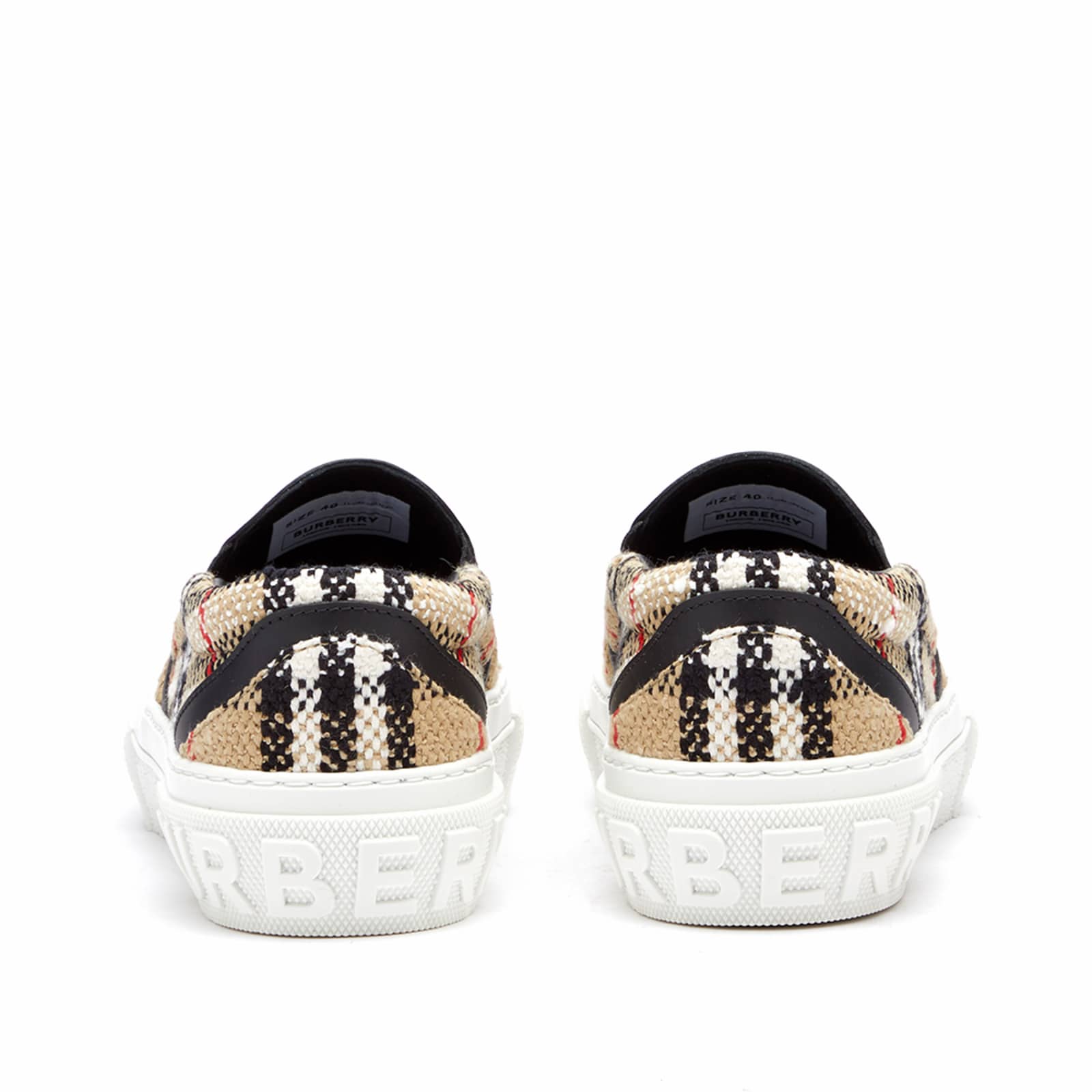 Burberry Curt Checked Slip On Sneaker - Archive Beige Check