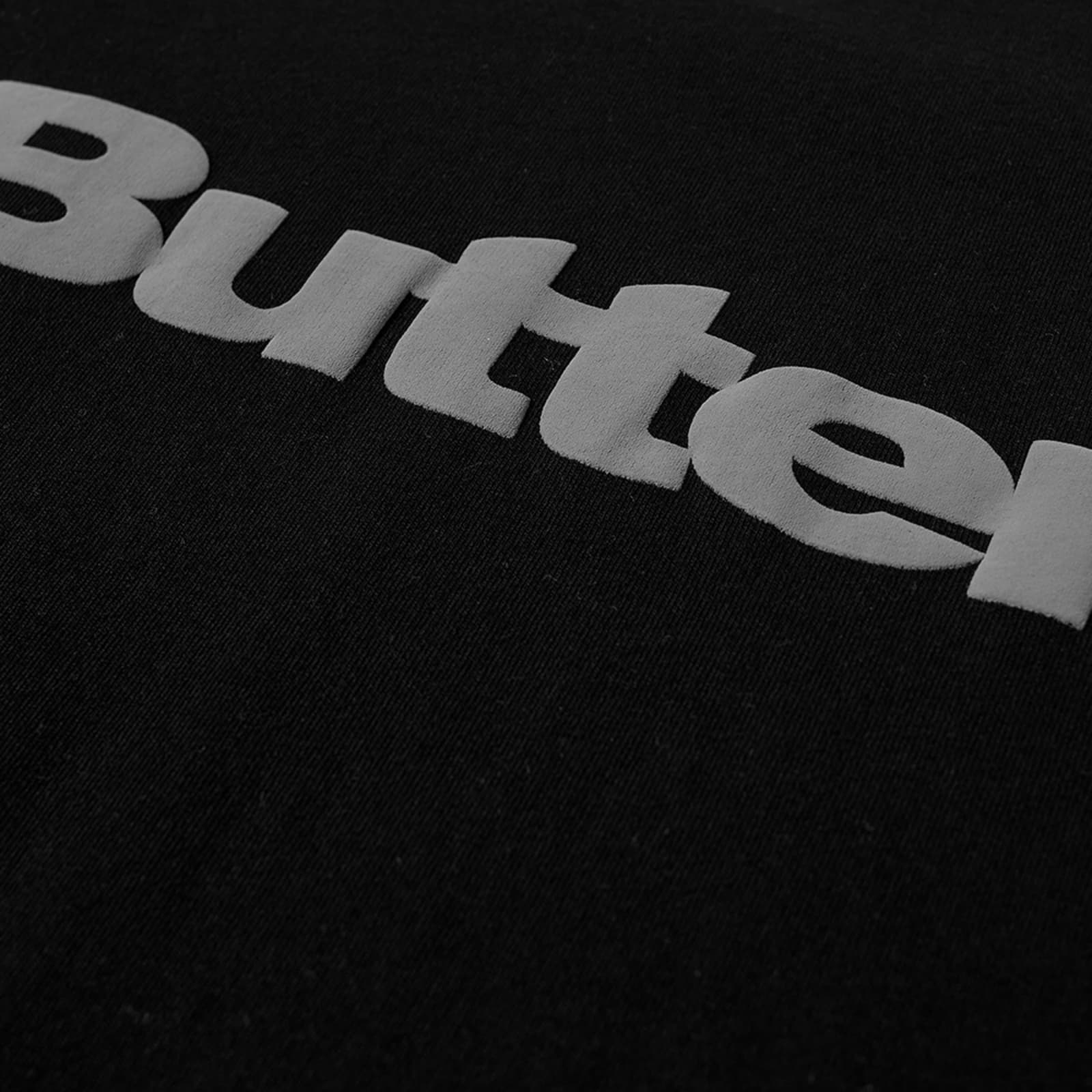 Butter Goods Wordmark Puff TShirt Black END.