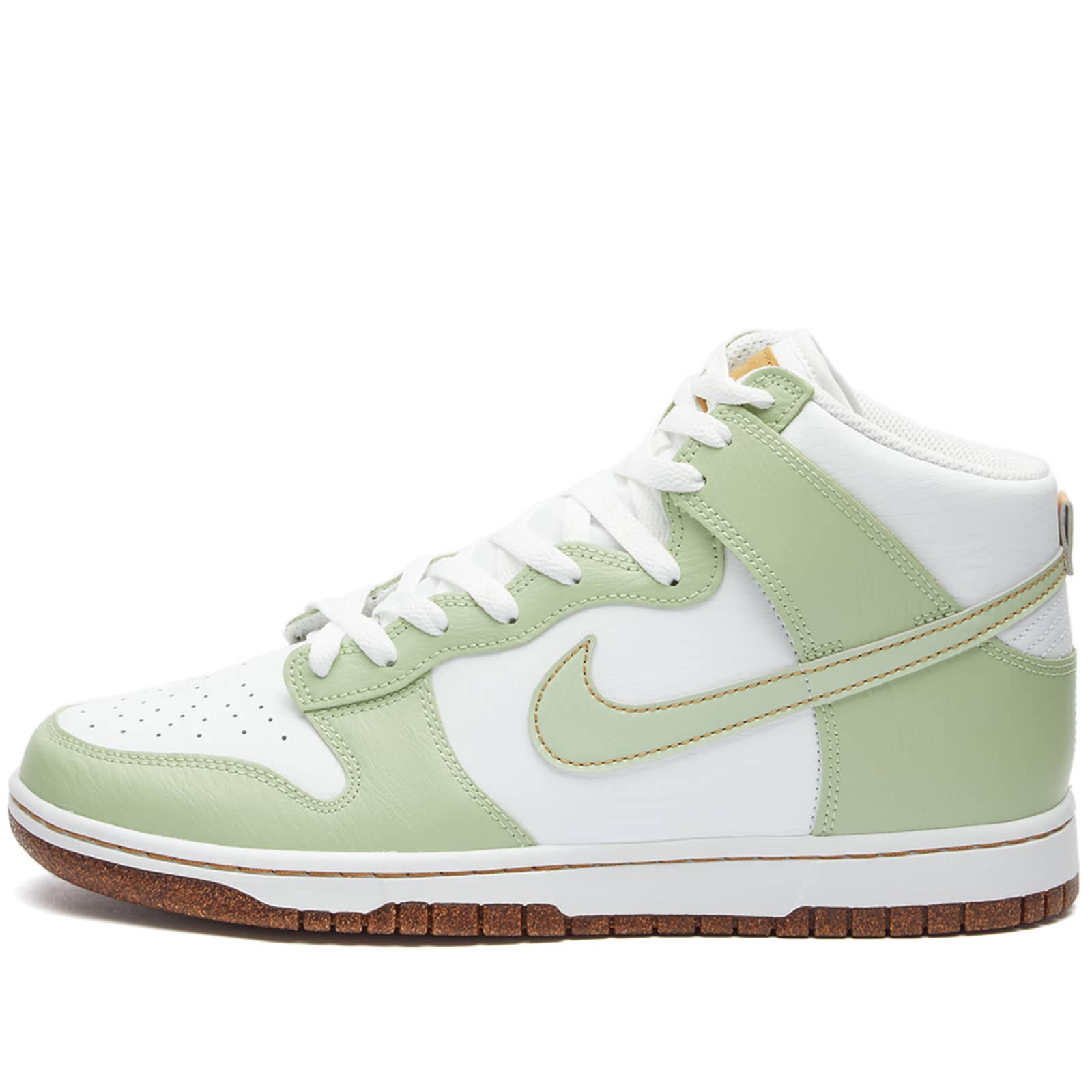 Nike Dunk Hi Retro - Honeydew, White, Gold & Habanero