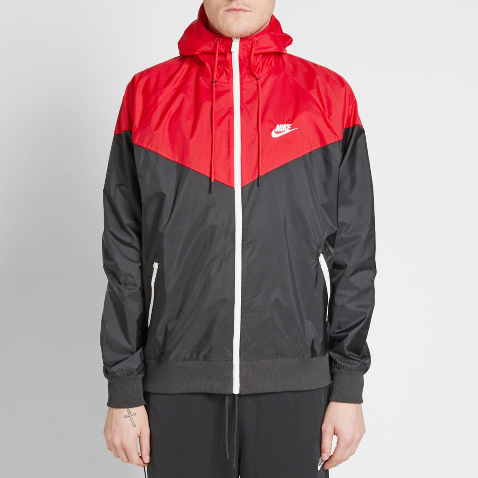 Nike Windrunner Jacket Black, Red & Sail END. (US)
