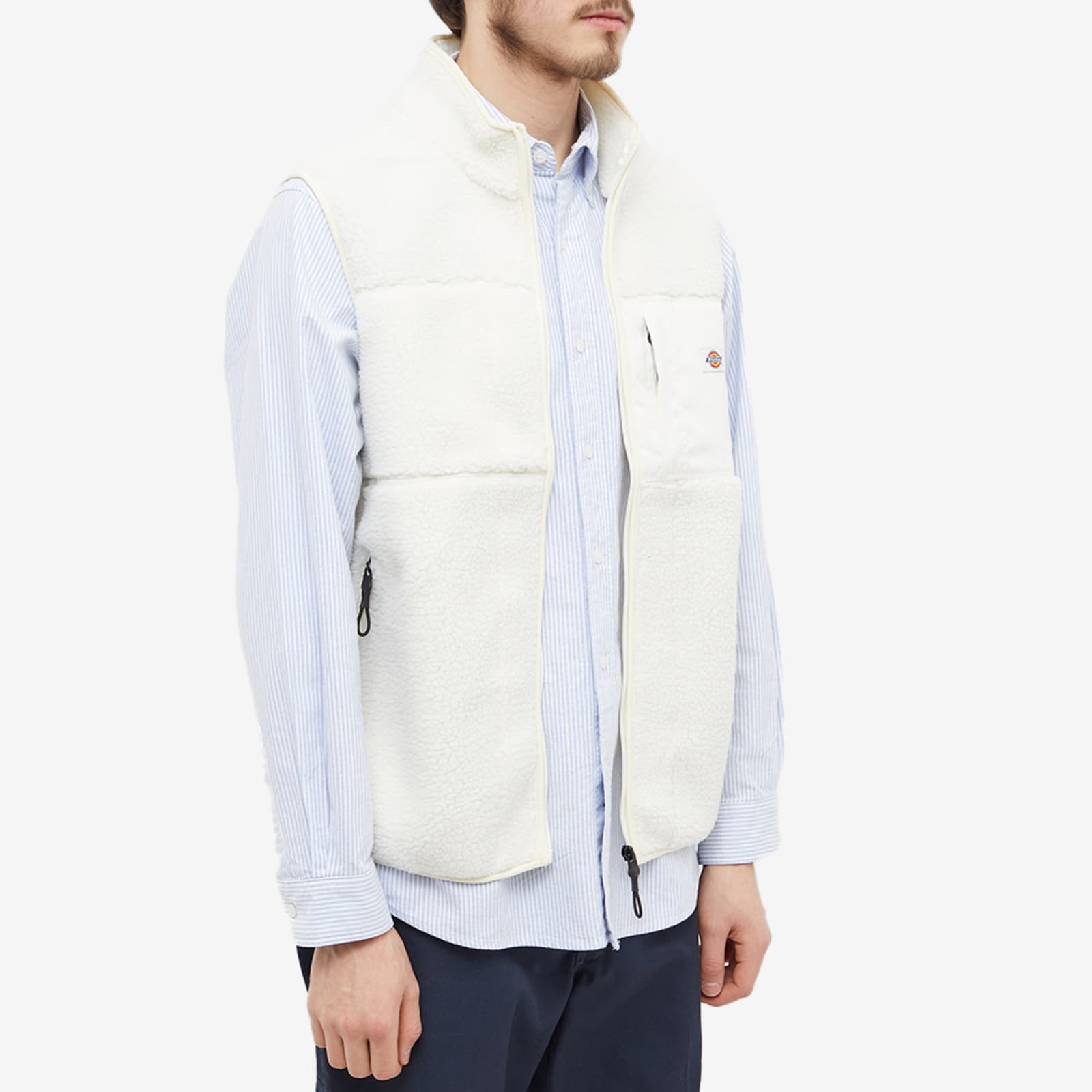 Dickies Red Chute Fleece Vest Ecru END.