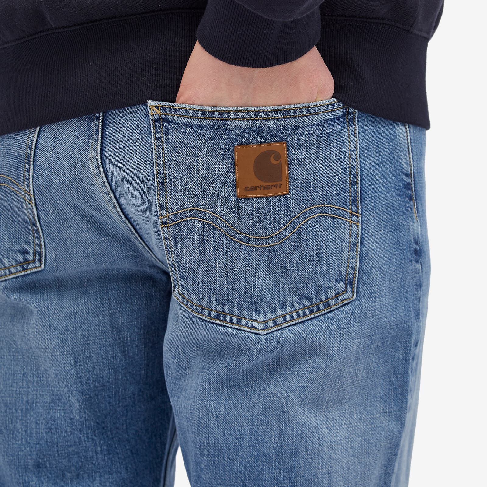 Carhartt WIP Marlow Relaxed Straight Jeans Blue Worn Bleached END.