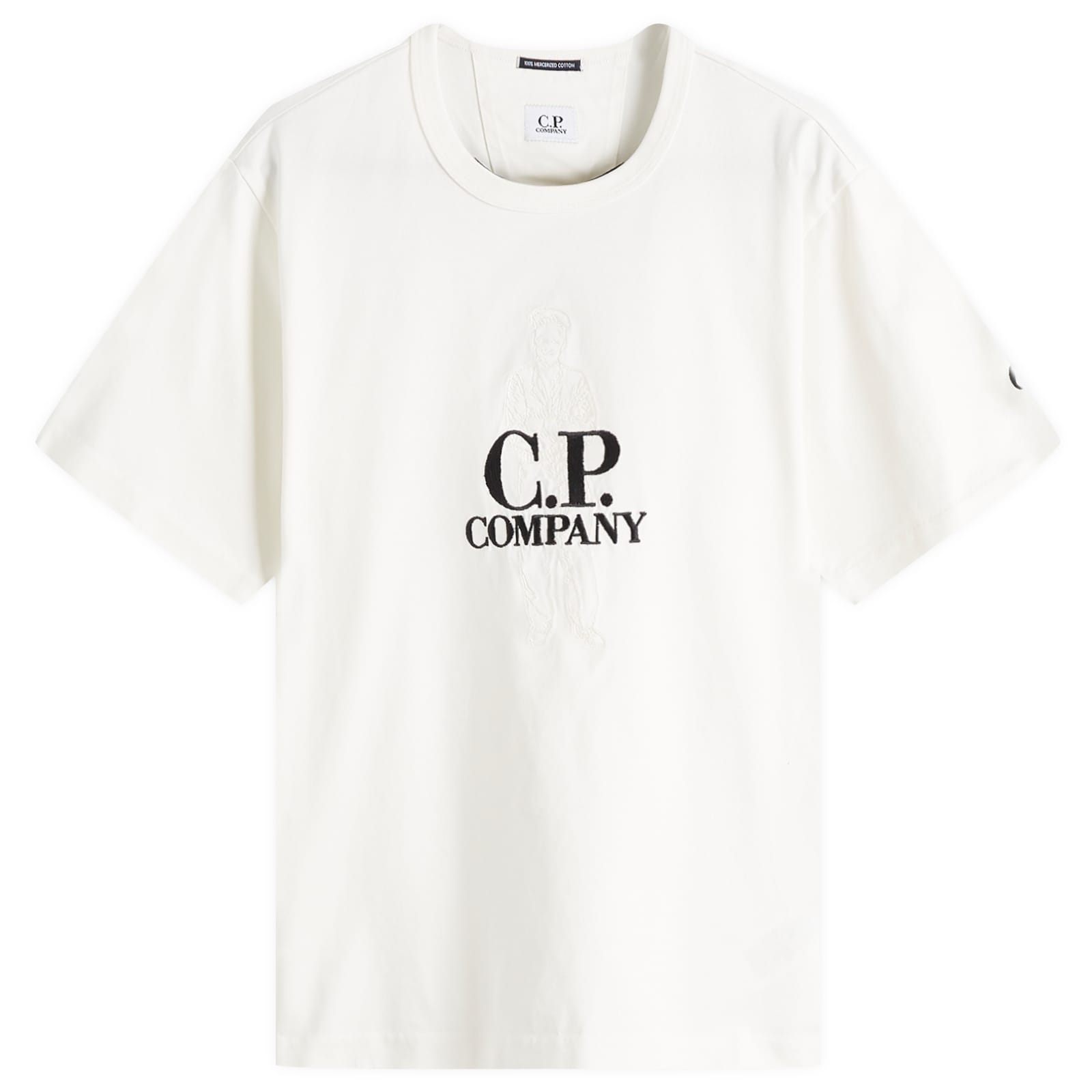 C.P. Company 30/2 Embroidered Twisted British Sailor T-Shirt - Gauze White