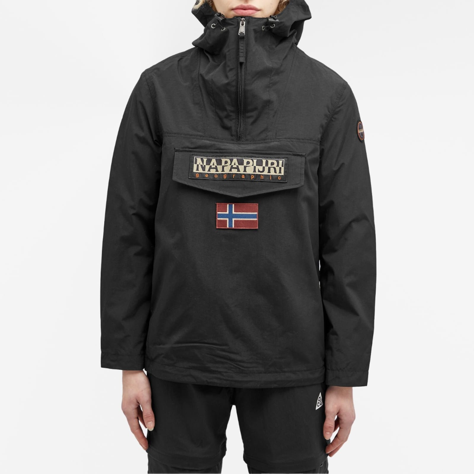 Napapijri Rainforest Nylon Windbreaker Jacket - Black