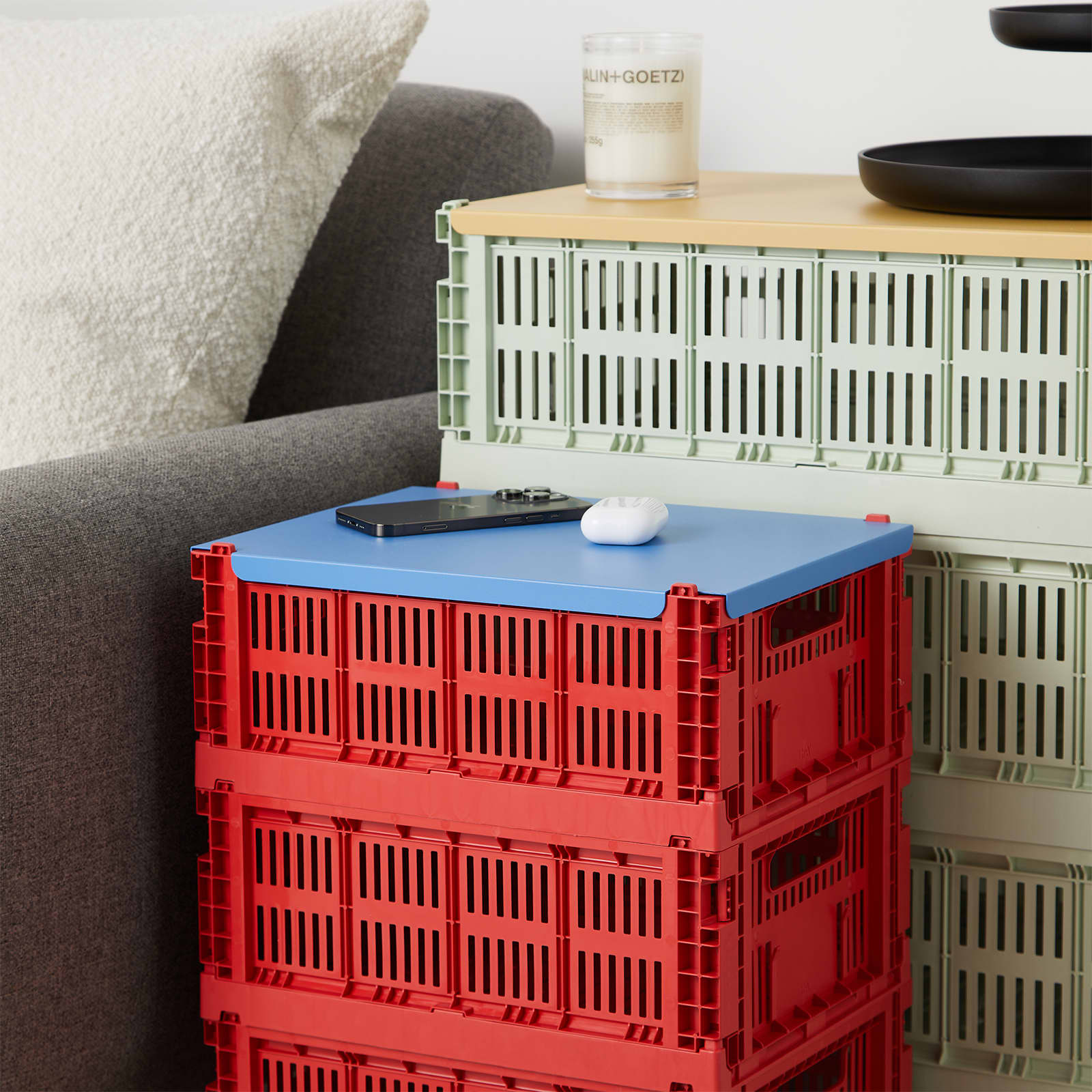 HAY Colour Crate Lid Medium Electric Blue END. (IE)