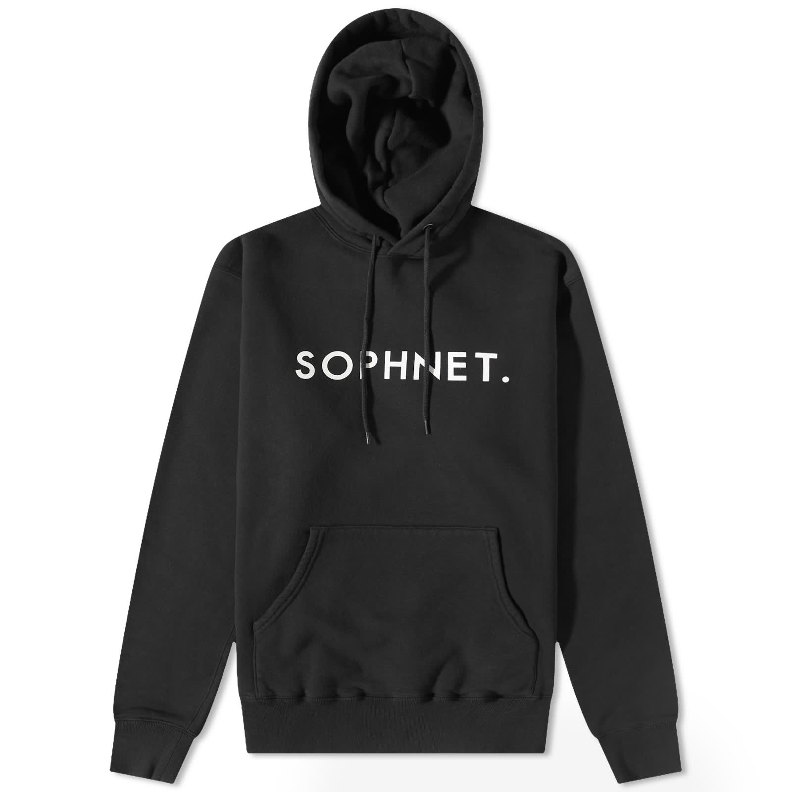 SOPHNET. Logo Popover Hoodie - Black