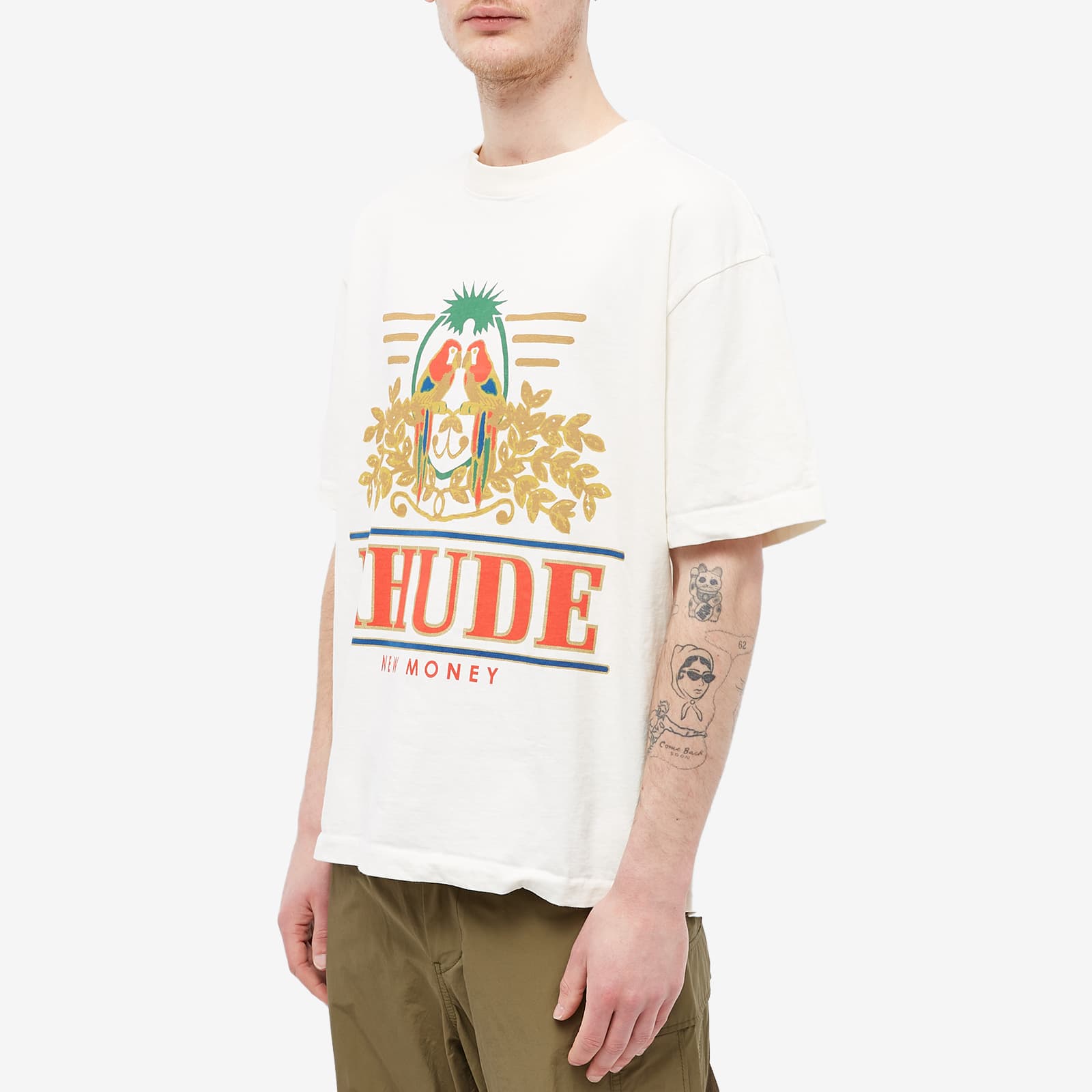 Rhude Parakeet TShirt Vtg White END.