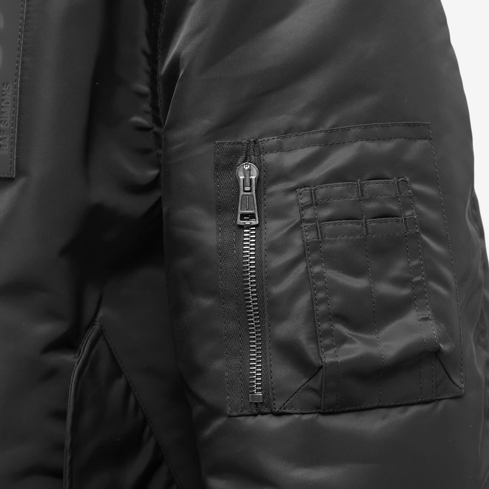 Raf Simons Leather Patch Bomber - Black