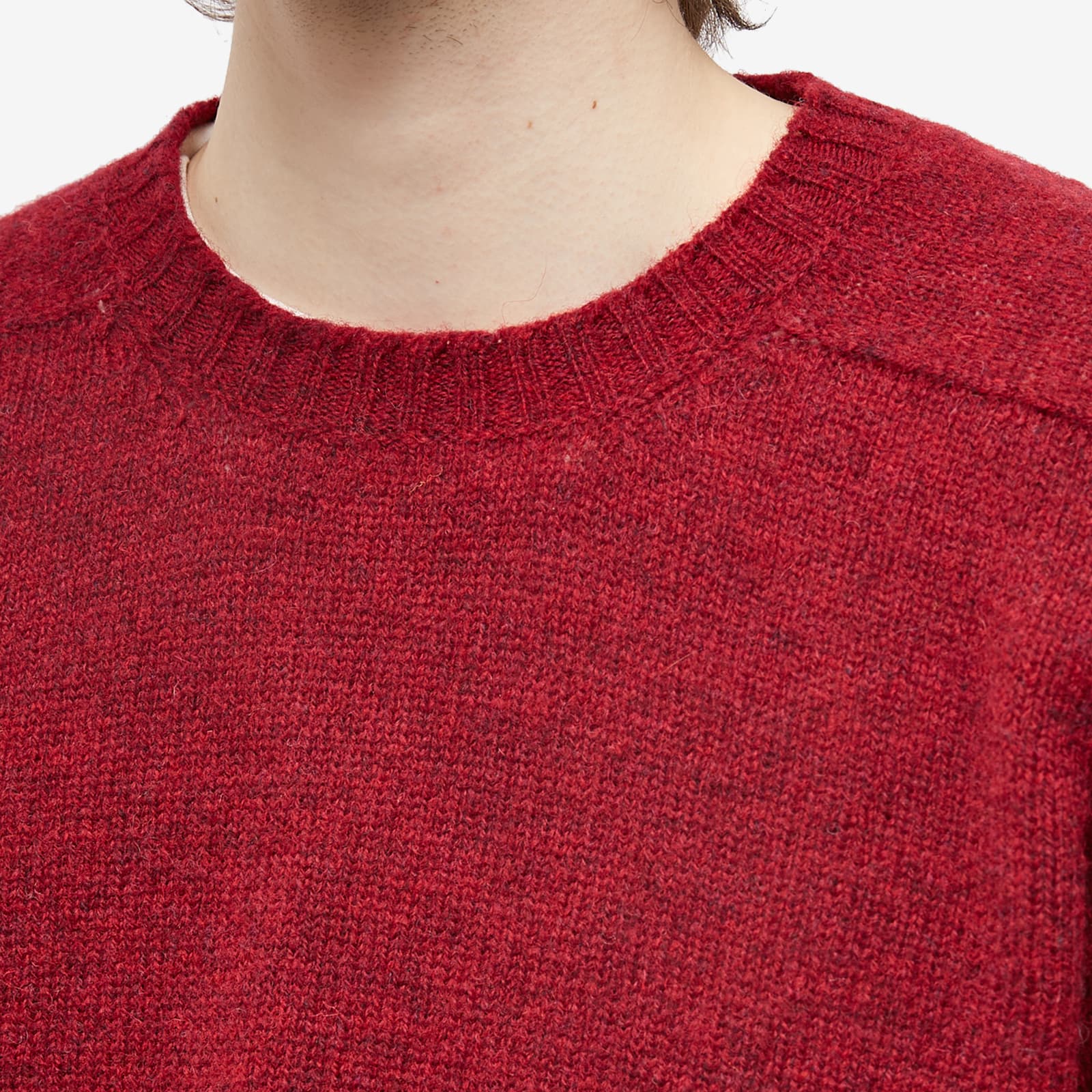 Jamieson's of Shetland Crew Knit - Cardinal