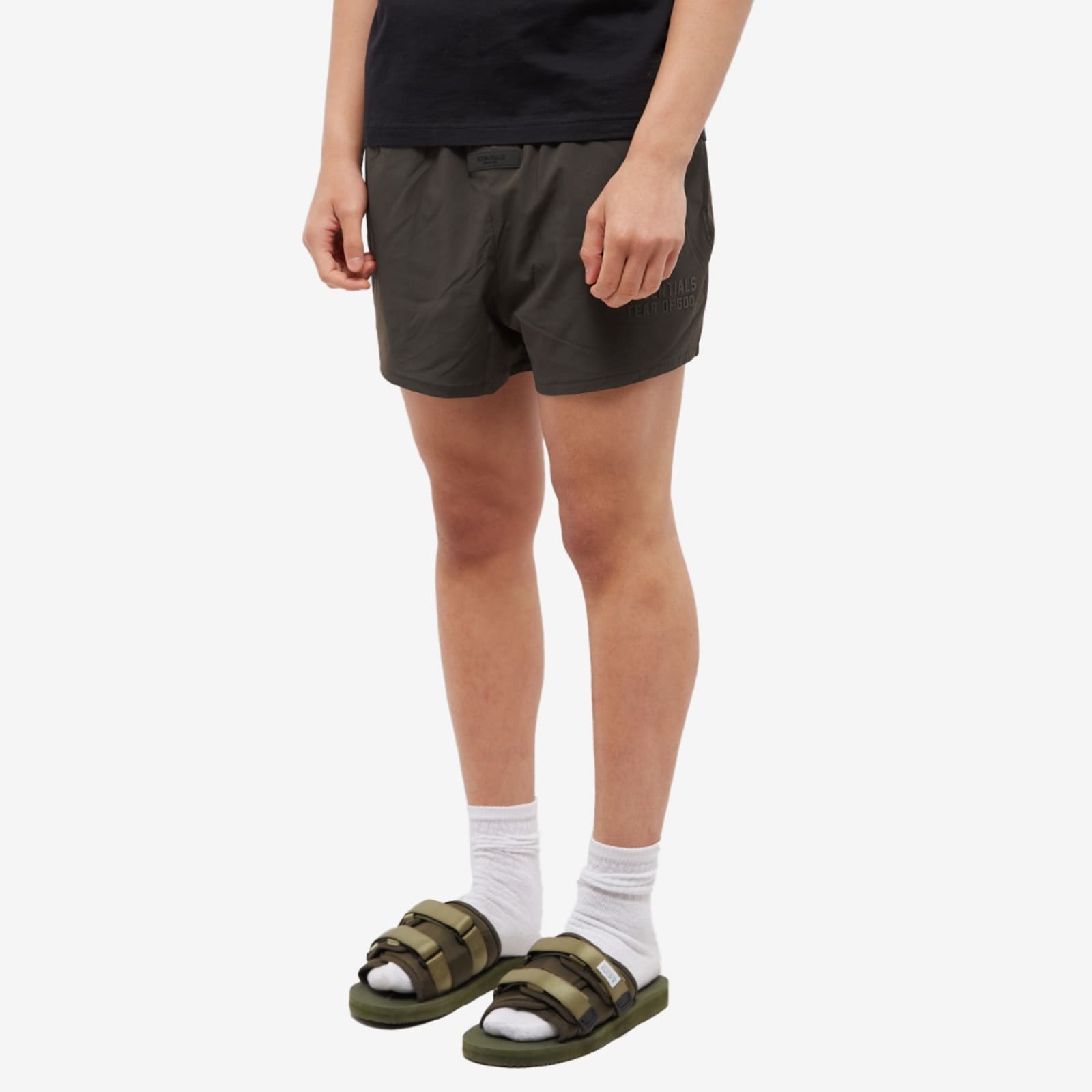 Fear of God Essentials Nylon Running Shorts OffBlack END. (GB)