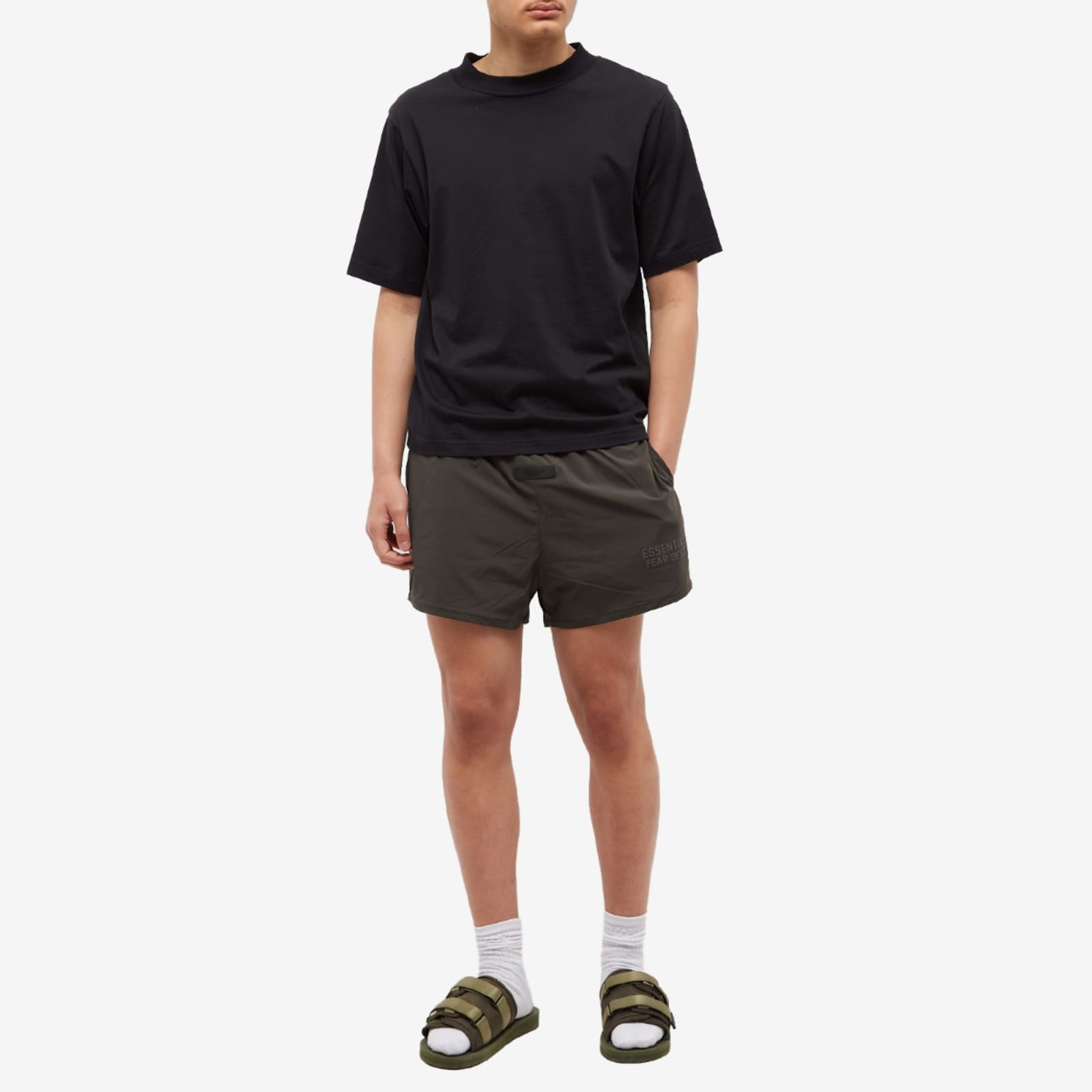 Fear of God Essentials Nylon Running Shorts OffBlack END. (GB)