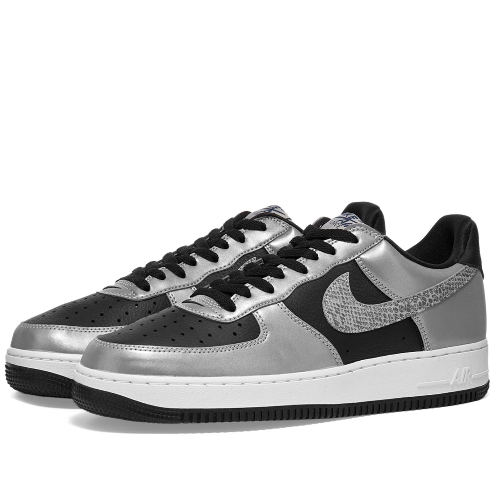 Nike Air Force 1 B Black & Silver END.