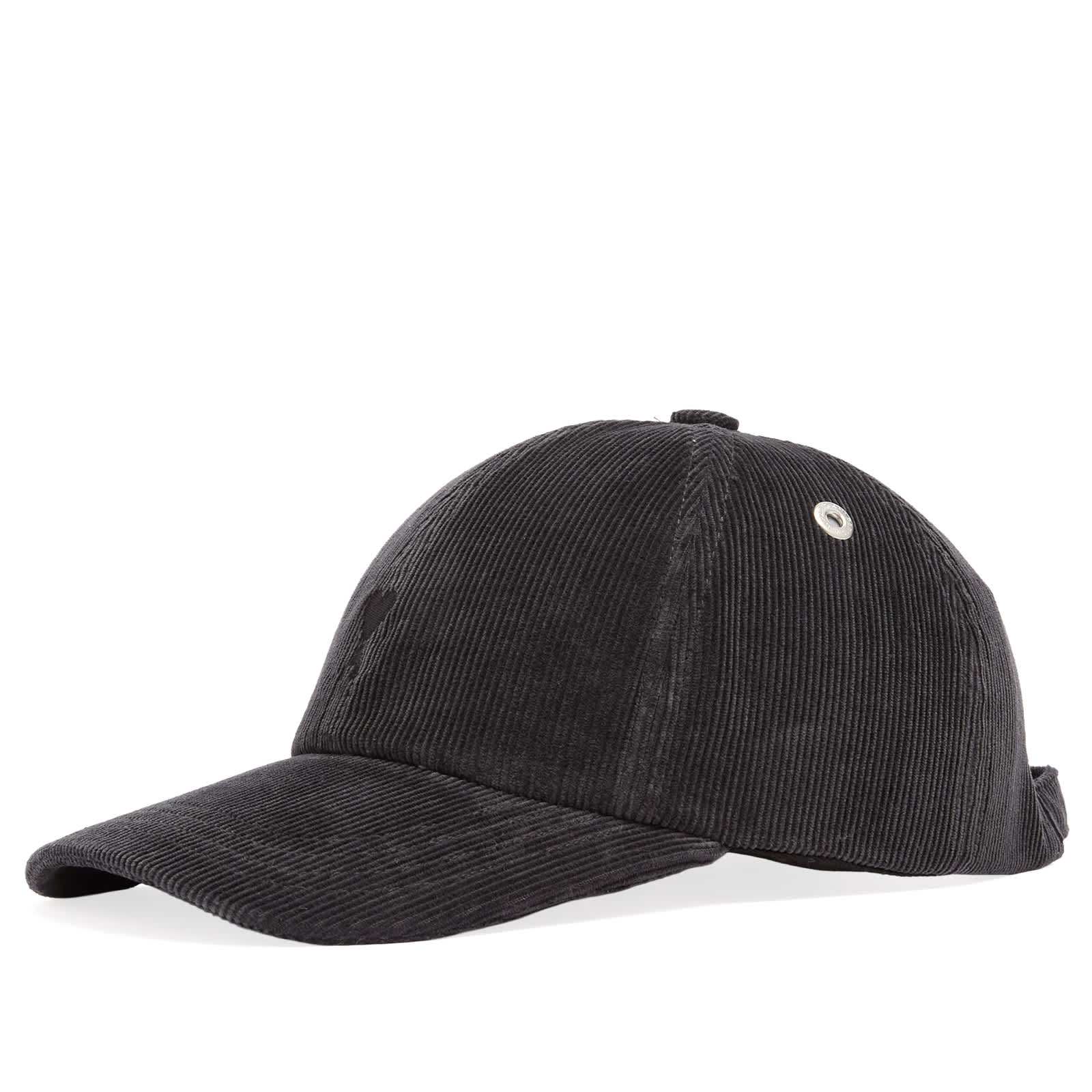 AMI Paris Fine Corduroy Velvet Cap - Anthracite