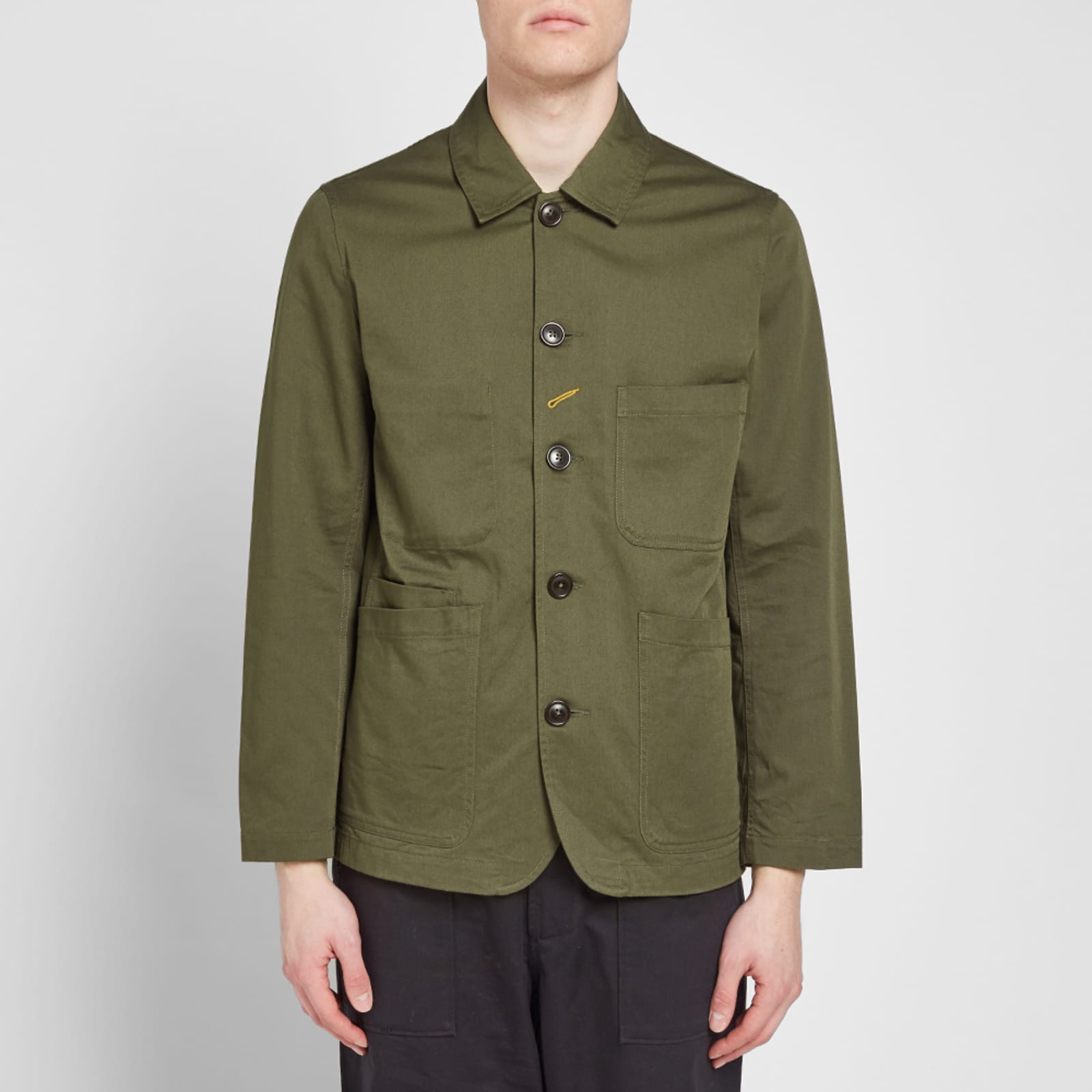 Universal Works Bakers Jacket Light Olive END.