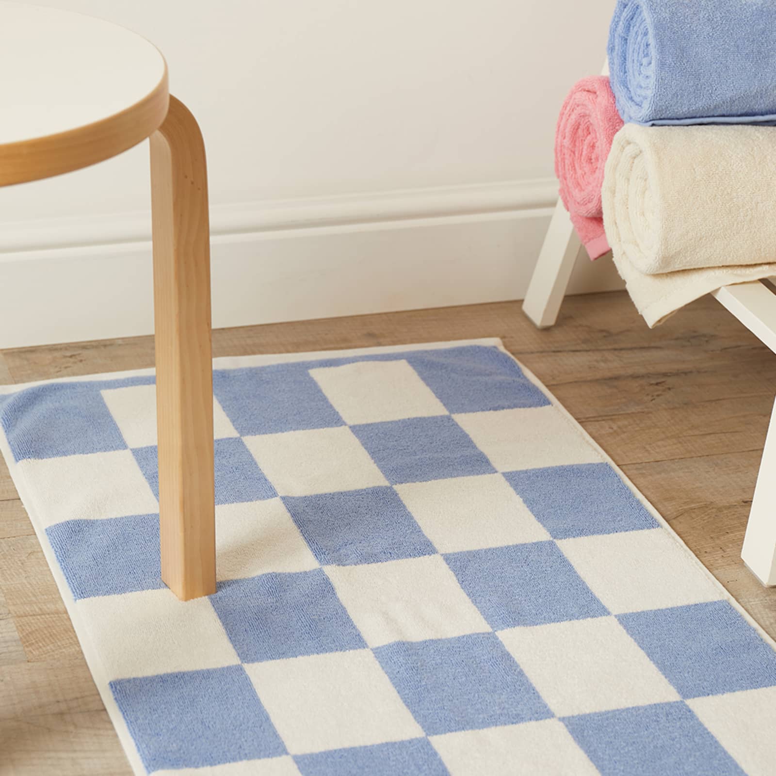 HAY Check Bath Mat - Sky Blue