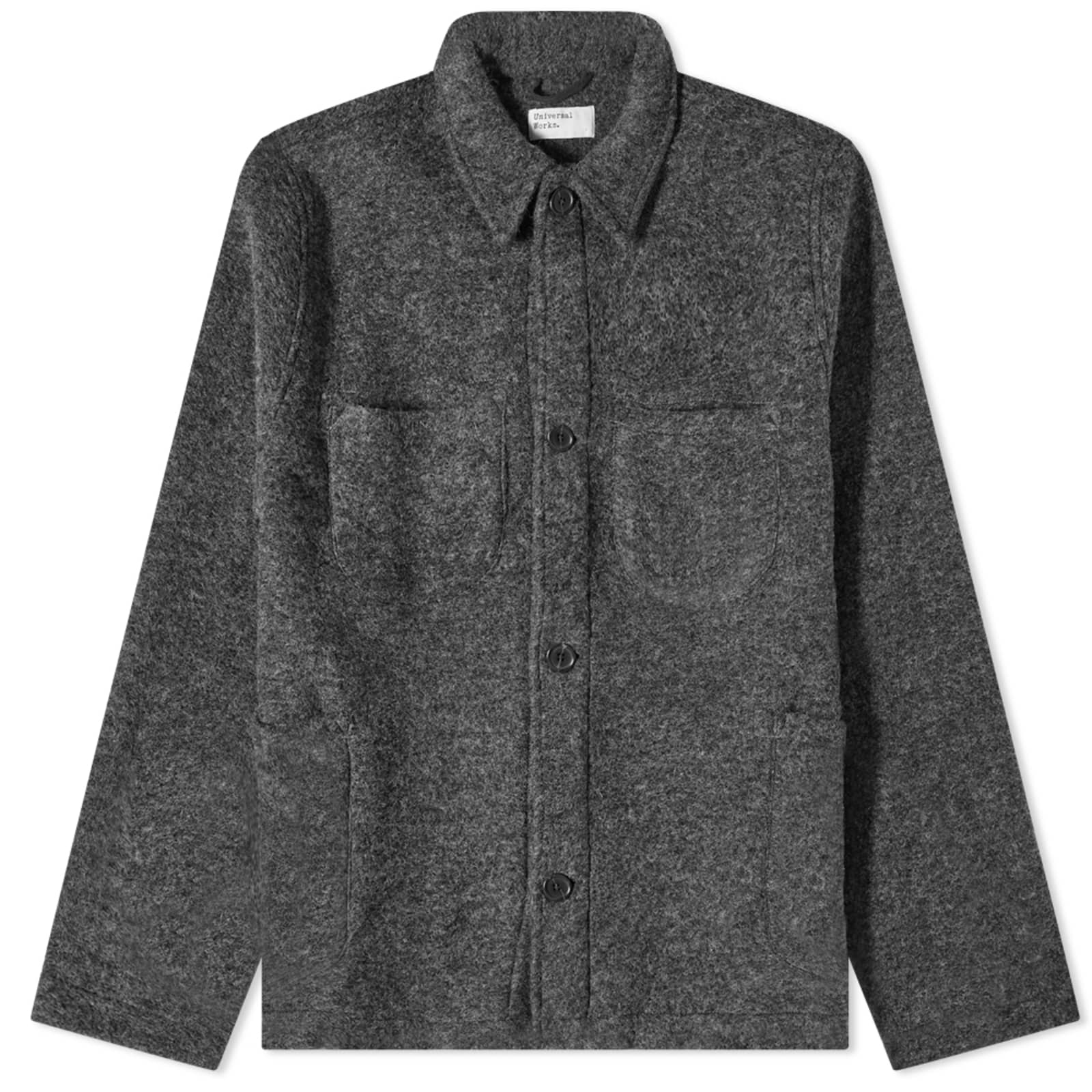 Universal Works Wool Fleece Lumber Jacket Charcoal END. (US)