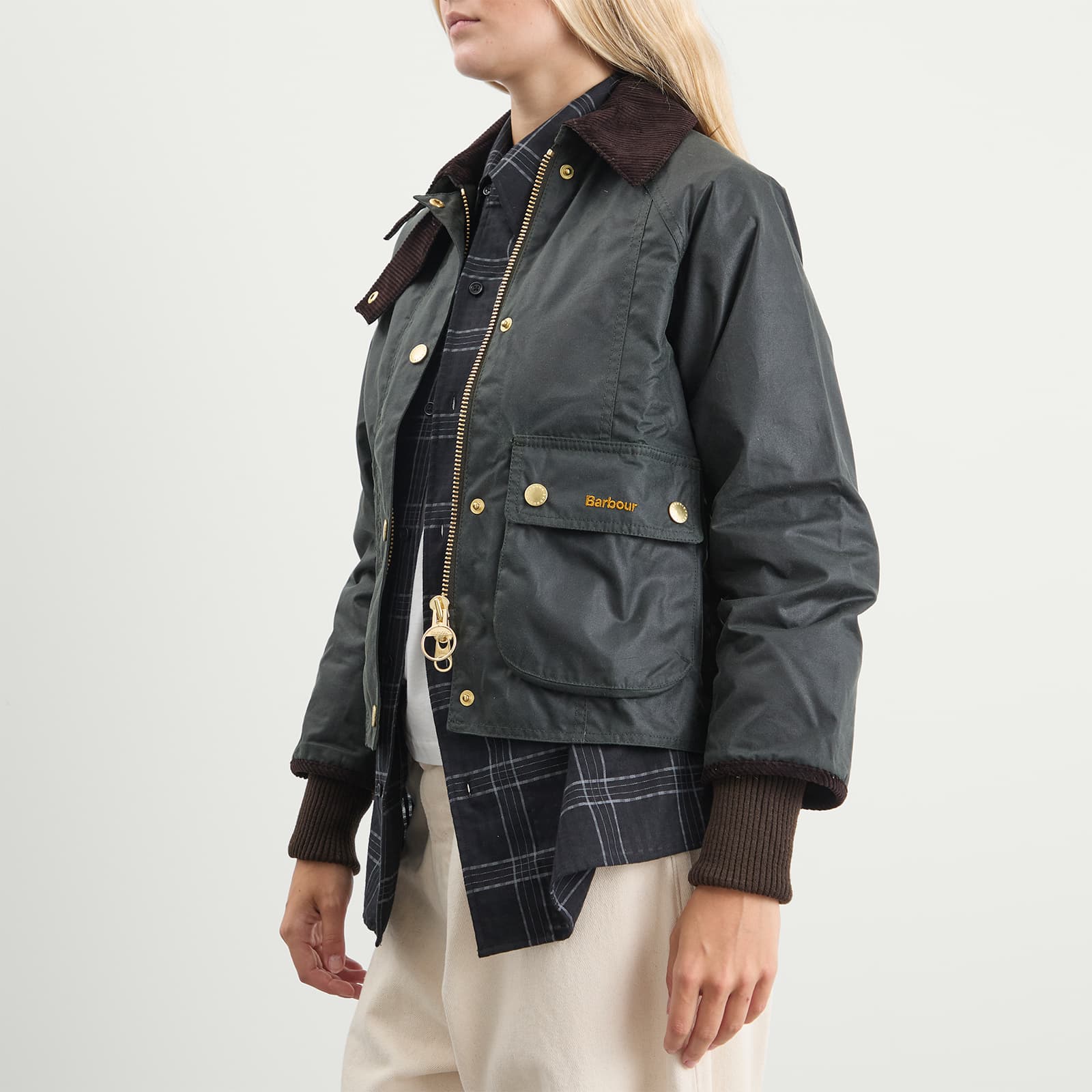 Barbour Cropped Beadnell Wax Jacket