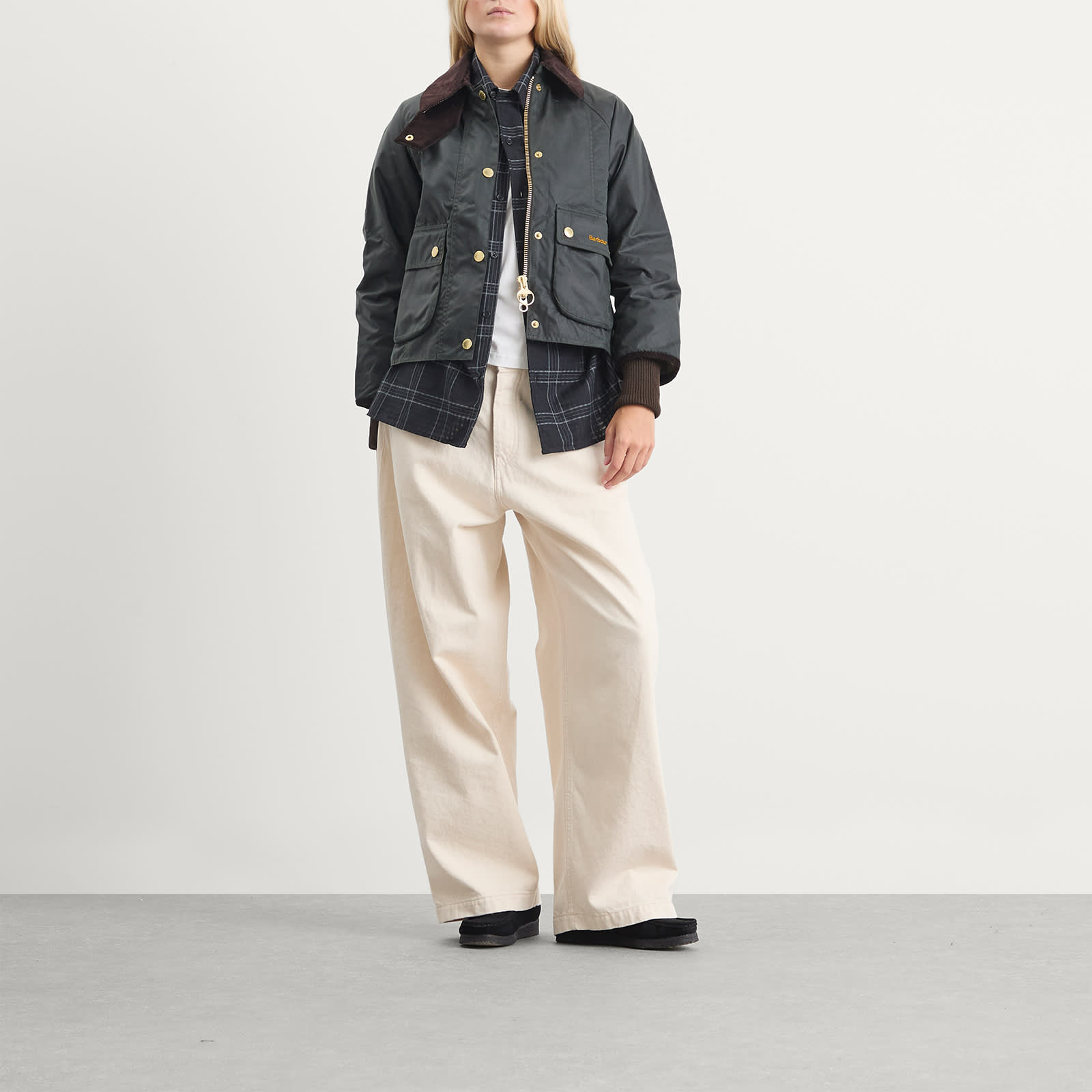 Barbour Cropped Beadnell Wax Jacket
