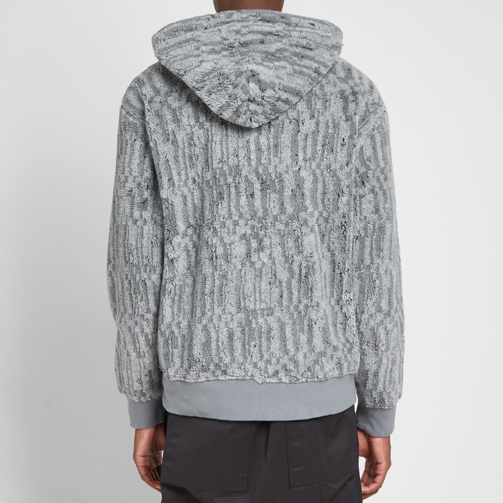 Stone Island Shadow Project Jacquard Teddy Zip Hoodie - Pearl Grey