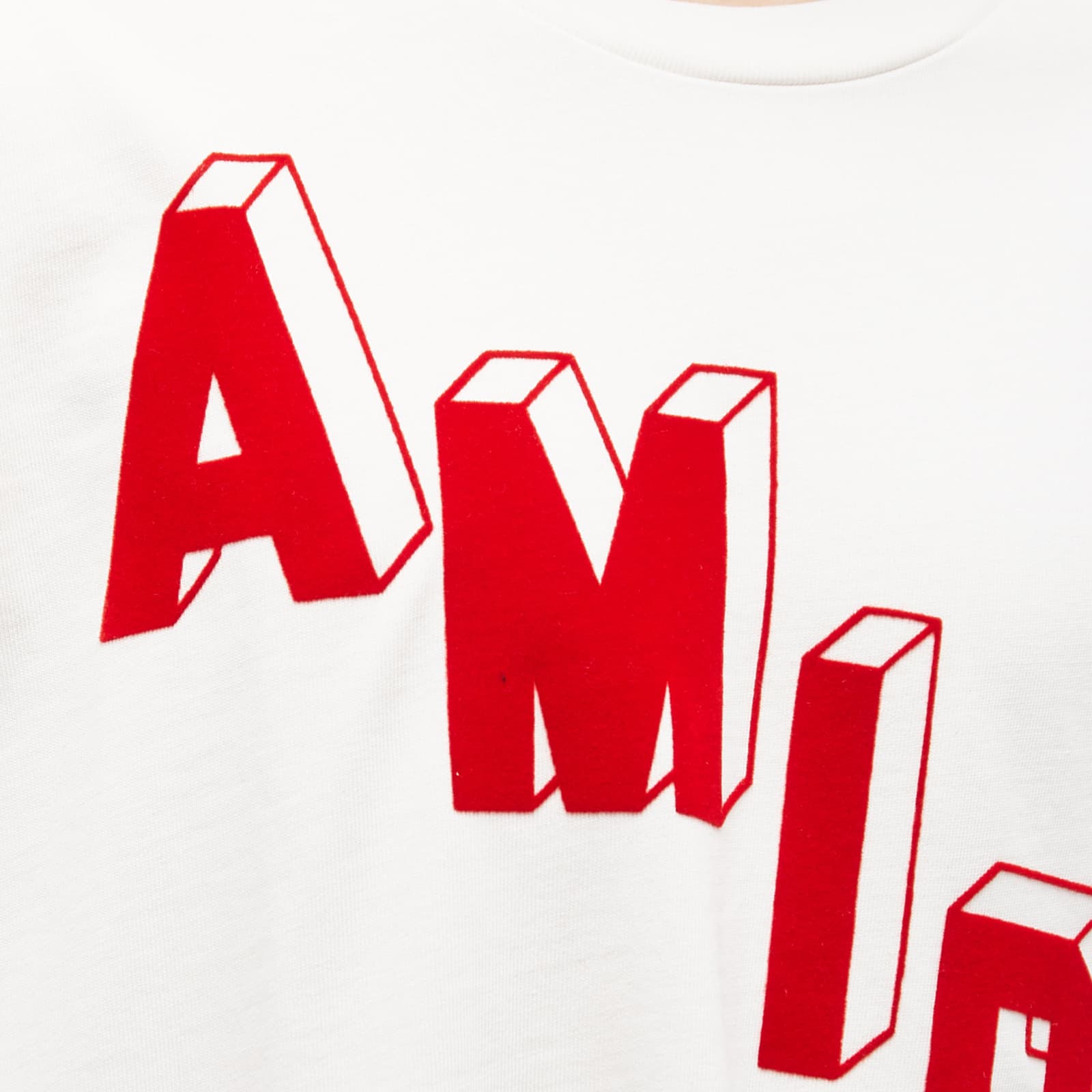AMIRI Flocked Hockey Skater T-Shirt Vanilla | END.