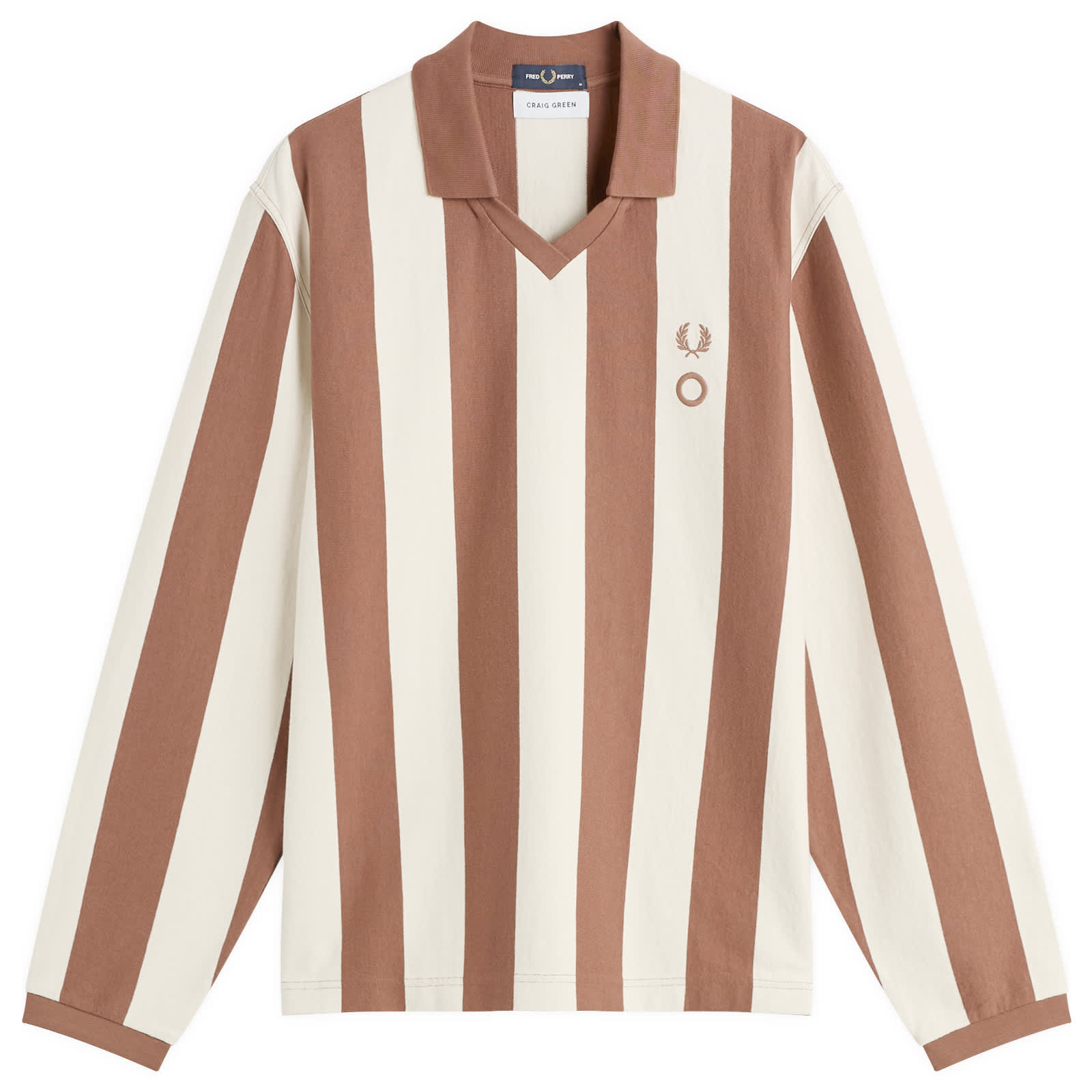 Fred Perry x Craig Green Heavy Weight Long Sleeve Polo Shirt - Uniform Brown