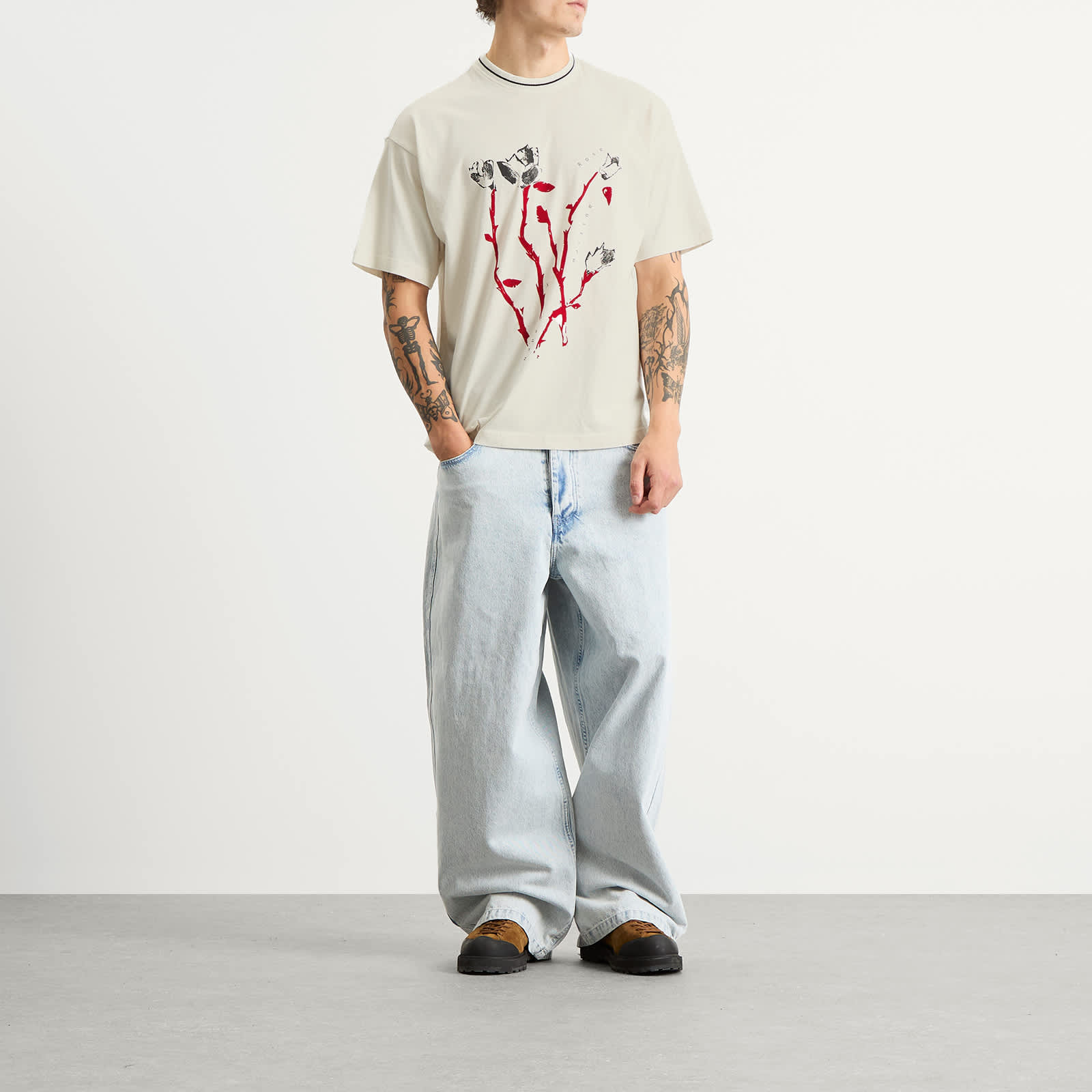 Napapijri x Martine Rose T-Shirt - White Heron