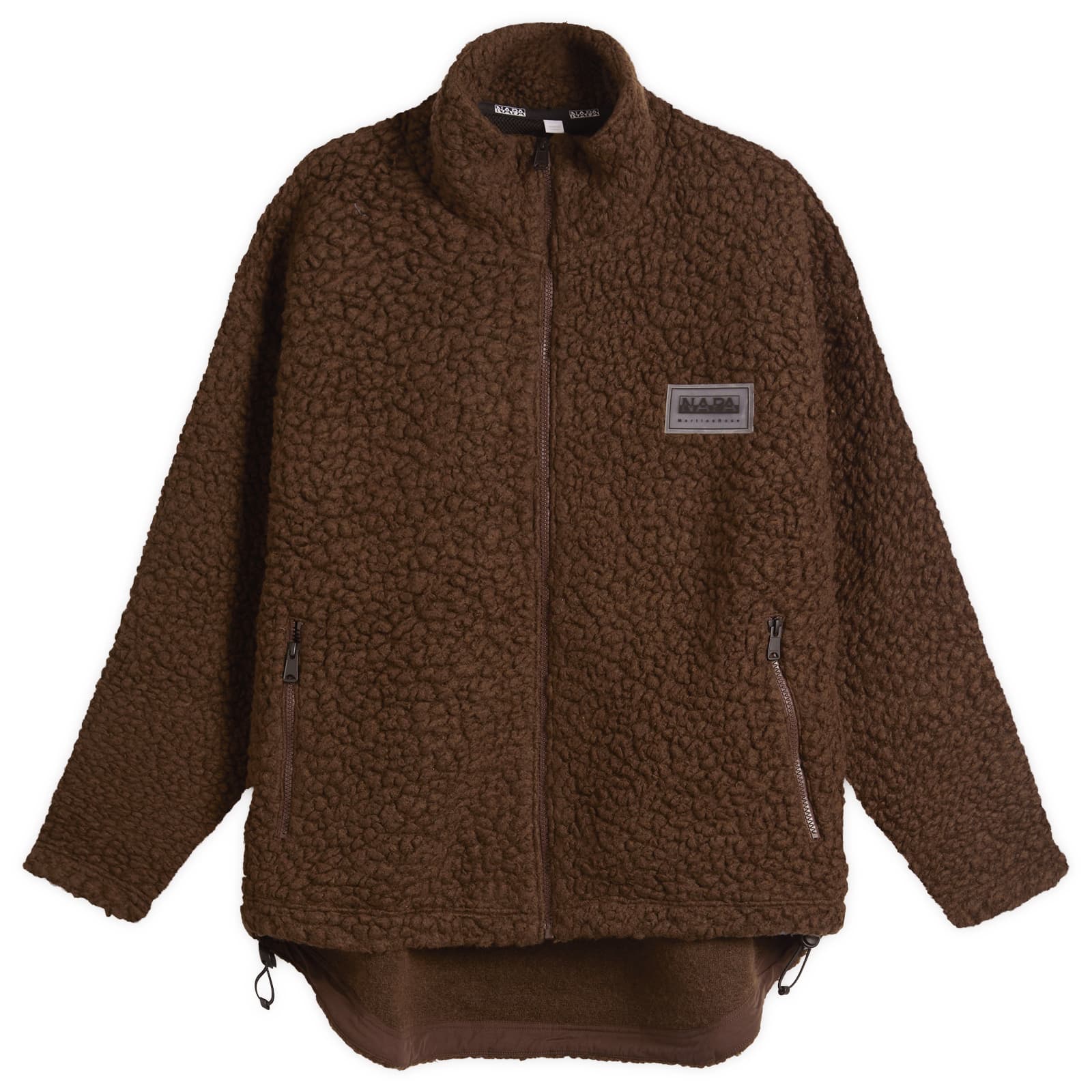 Napapijri x Martine Rose Logo Fleece Jacket - Shaved Choc Wt1