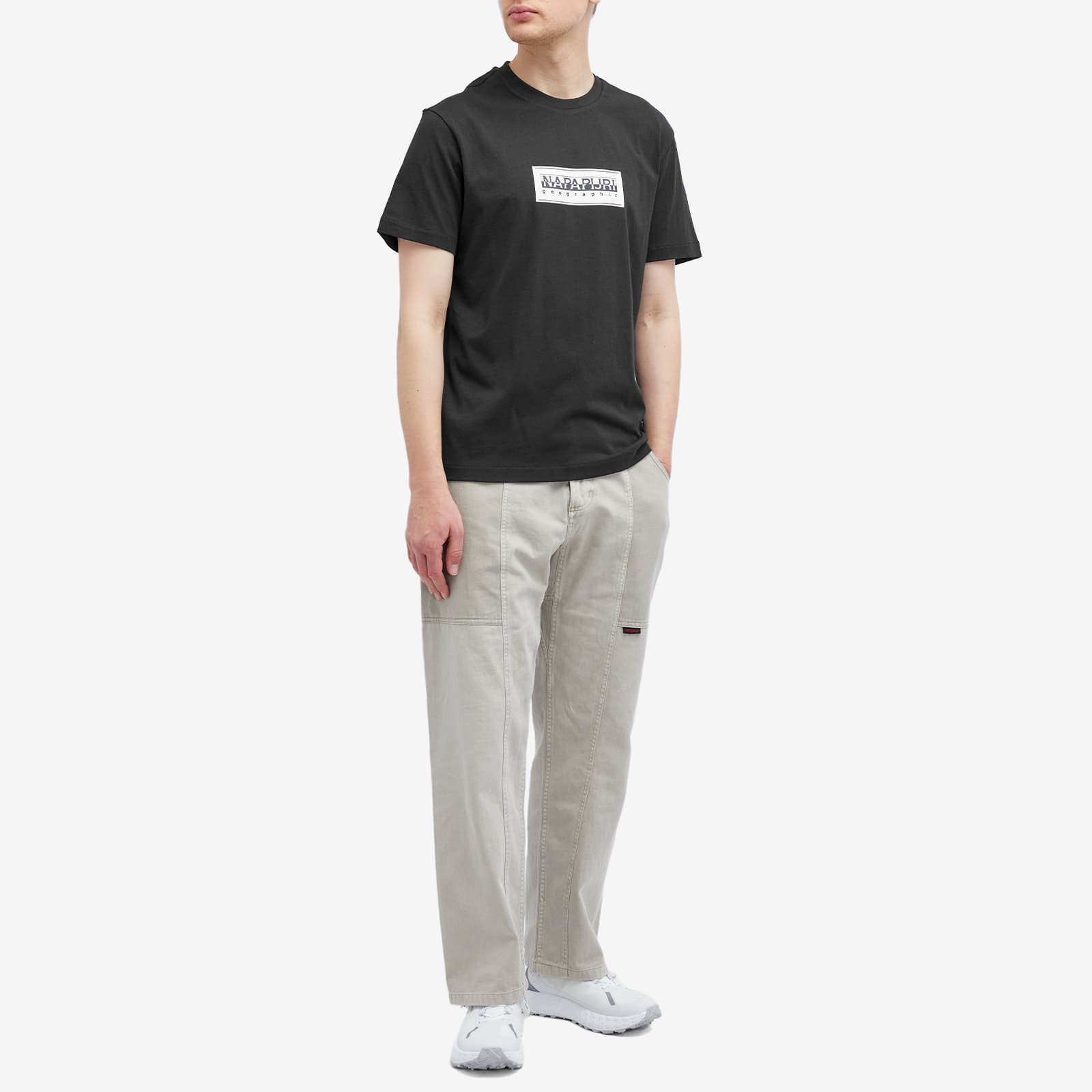 Napapijri Large Box Logo T-Shirt - Black