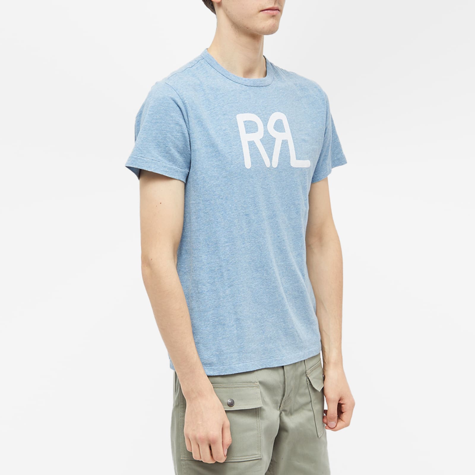 RRL Logo T-Shirt Heather Blue | END. (AU)