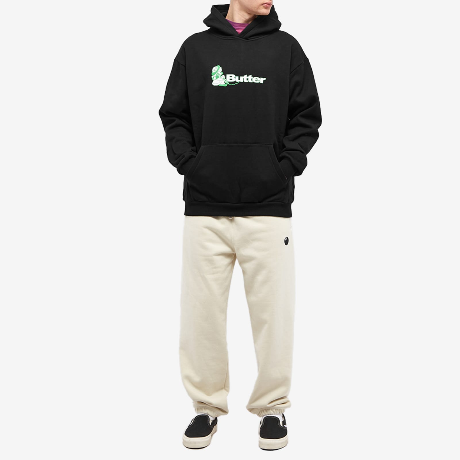 Butter Goods Crayon Logo Hoodie Black END.