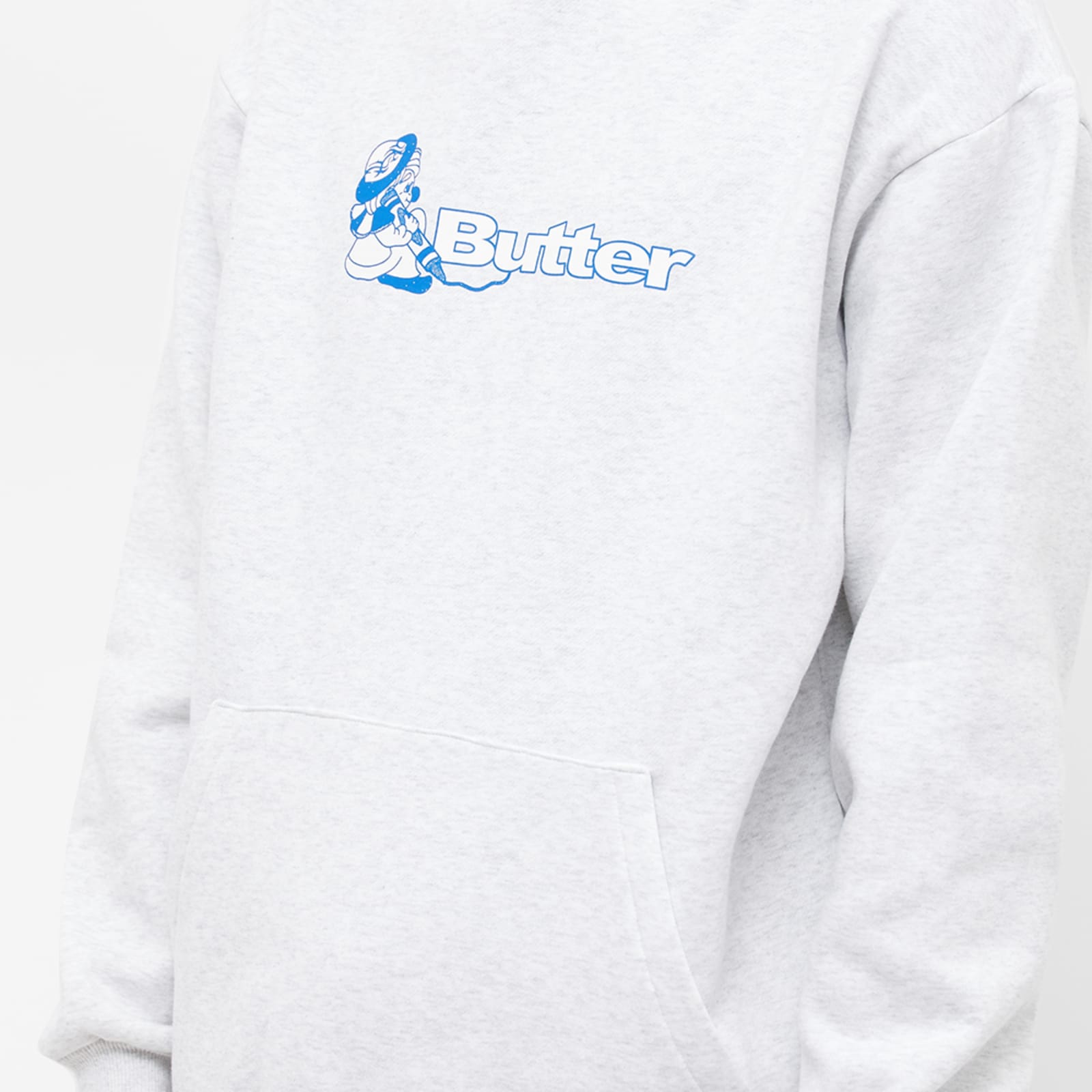 Butter Goods Crayon Logo Hoodie Ash Grey END.