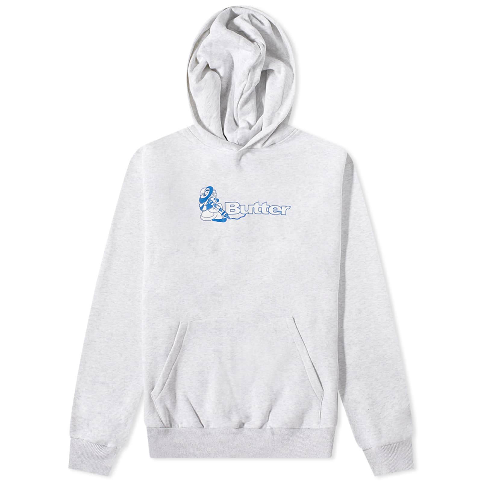 Butter Goods Crayon Logo Hoodie Ash Grey END.