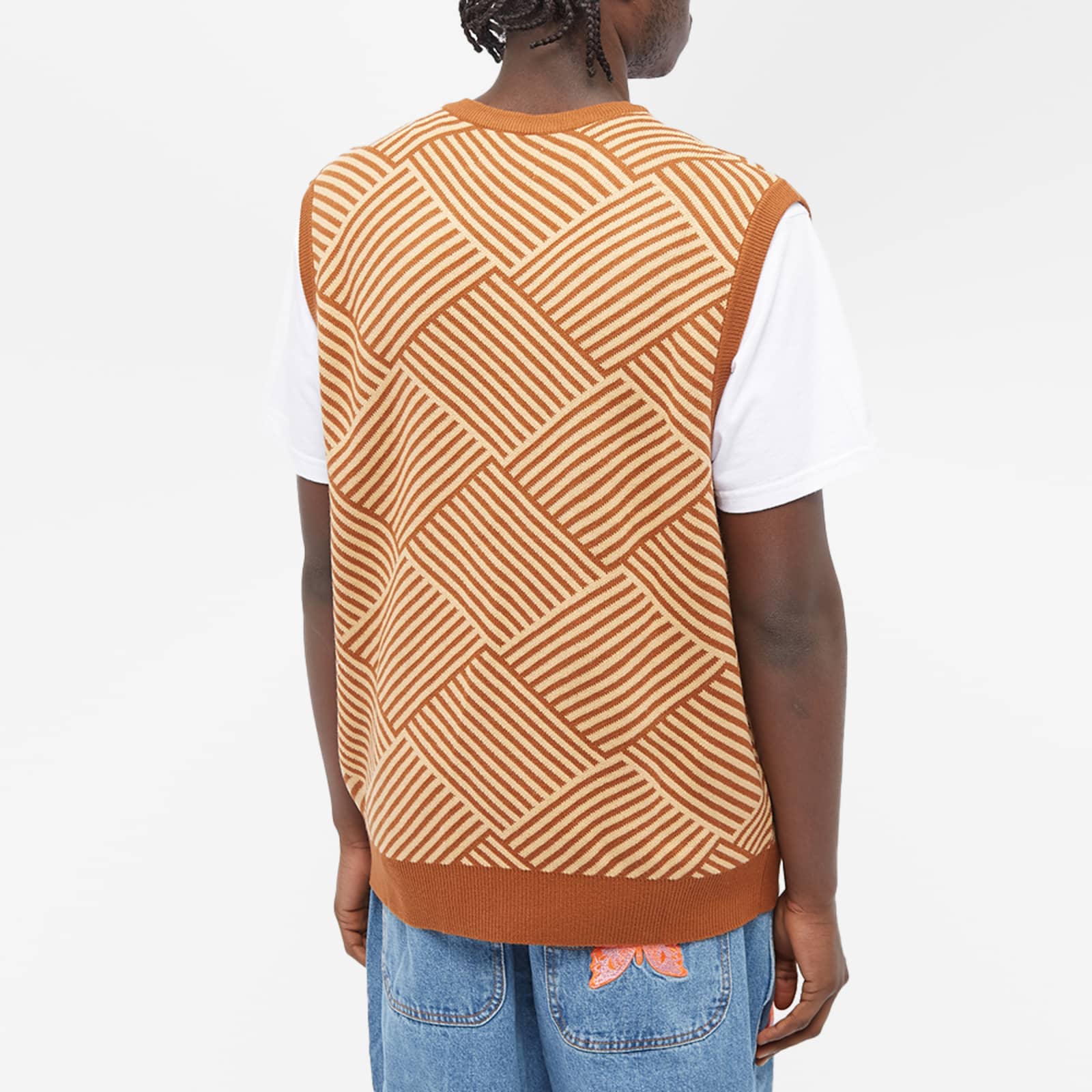 Butter Goods Parquet Knit Vest Brown & Tan END.