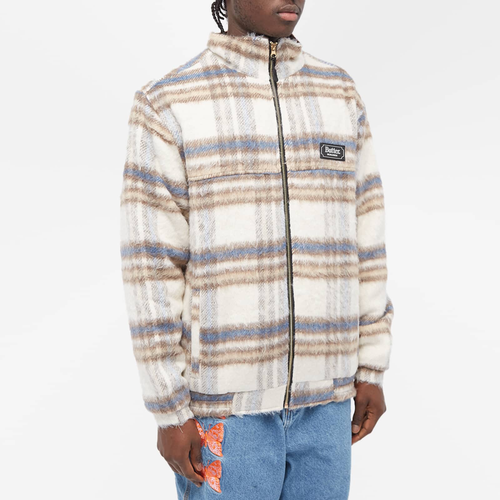 Butter Goods Hairy Plaid Lodge Jacket Wheat END. (US)