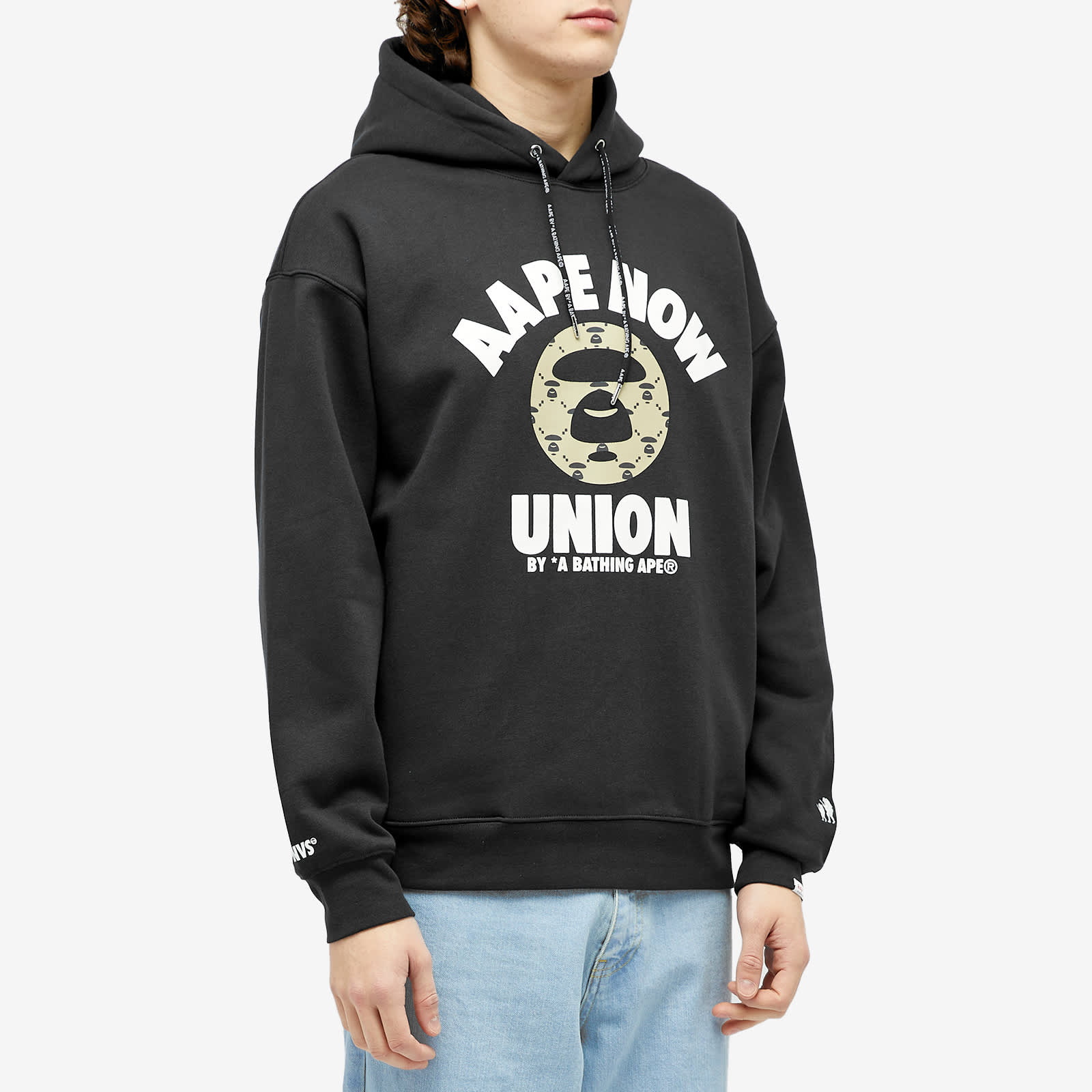 AAPE x Union College Rainbow Camo Hoodie - Black