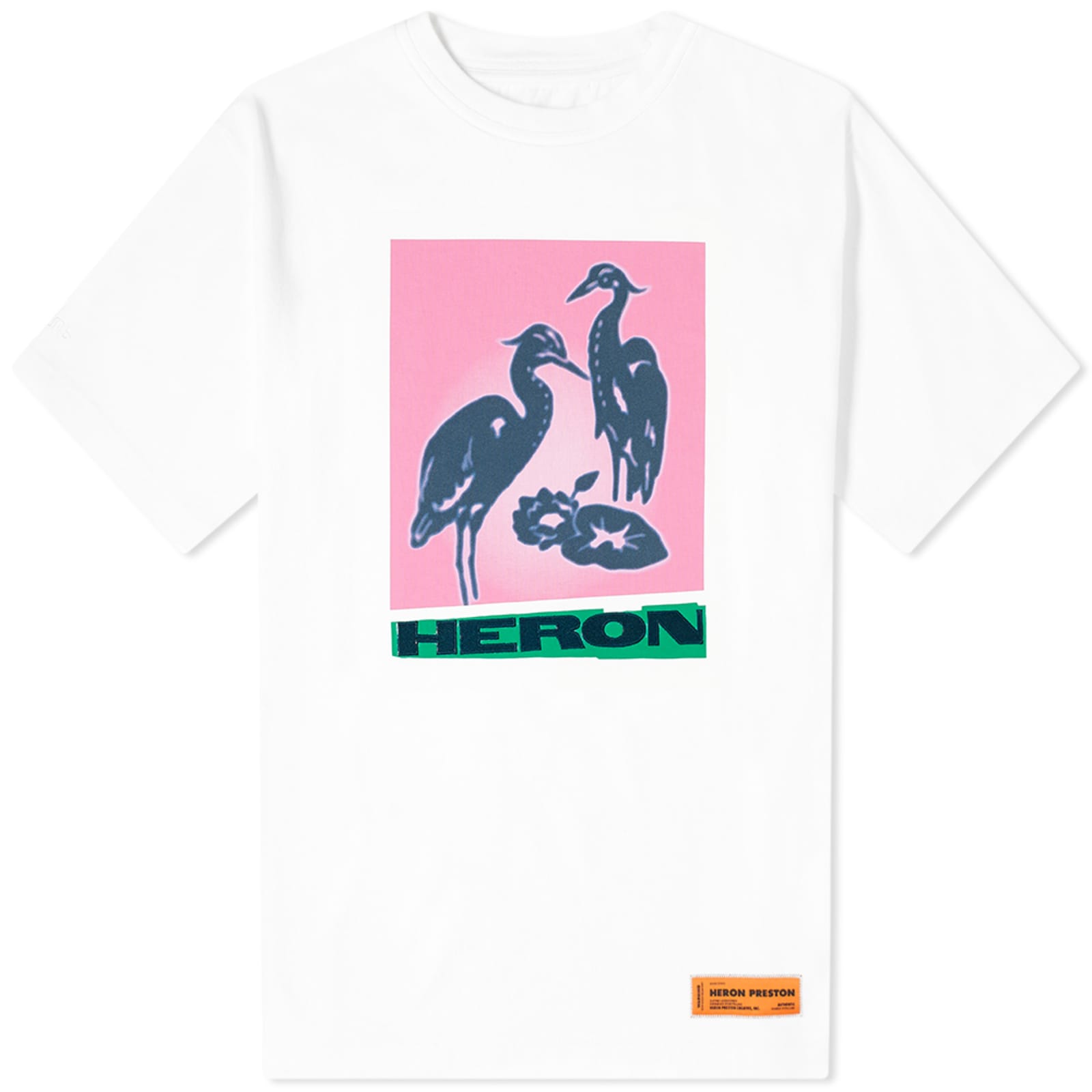 Heron Preston Heron Nightshift Oversized TShirt White & Pink END. (AU)