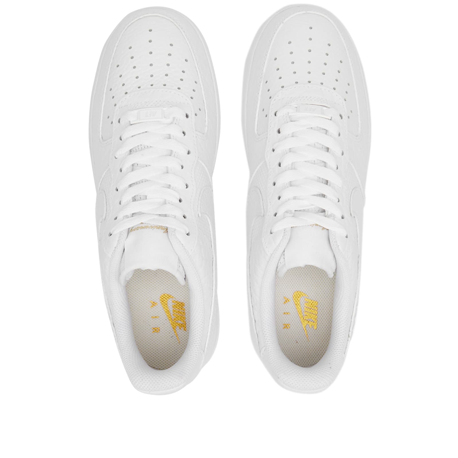 air force 1 white metallic gold